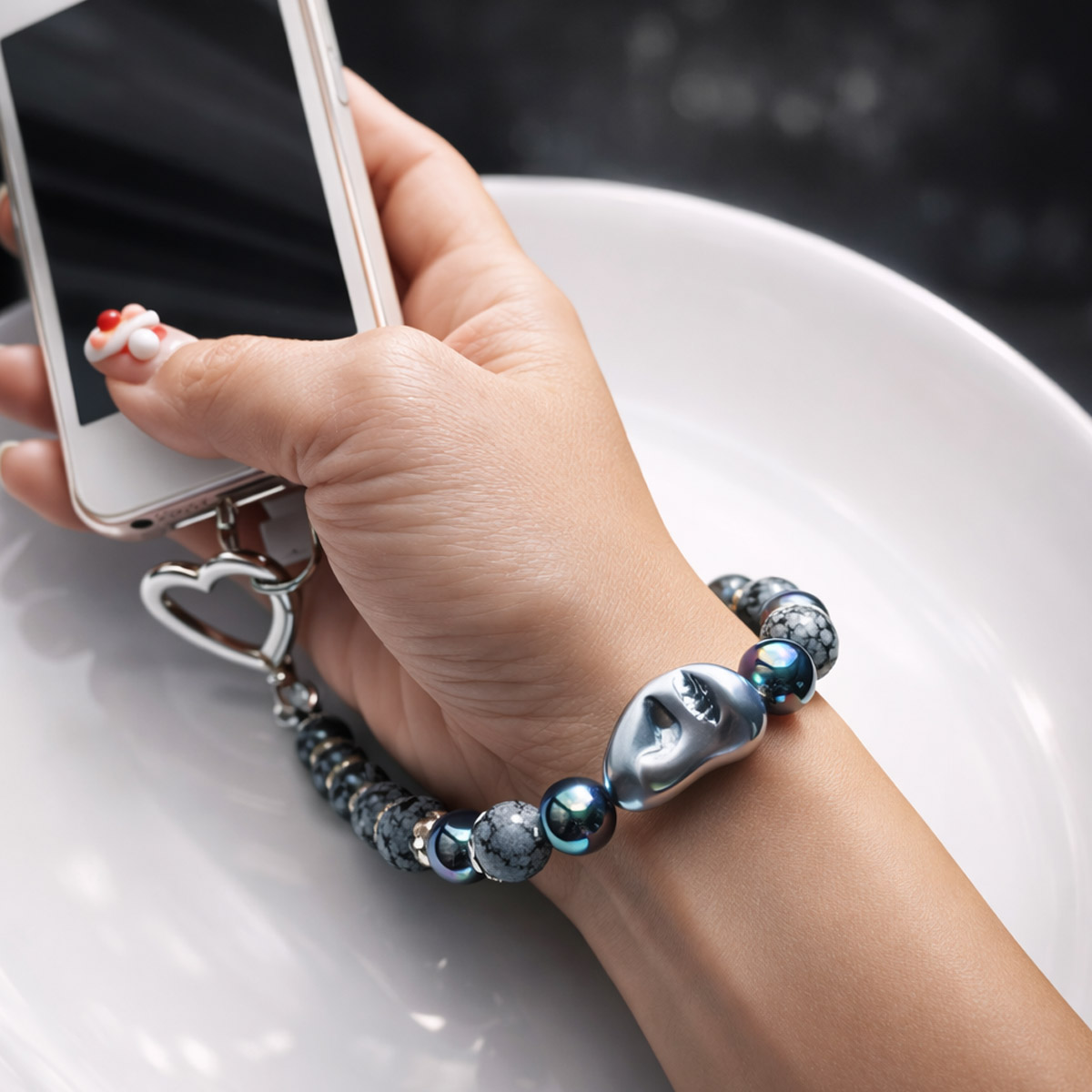 obsidian-snowflake-phone-strap-wrist-wear