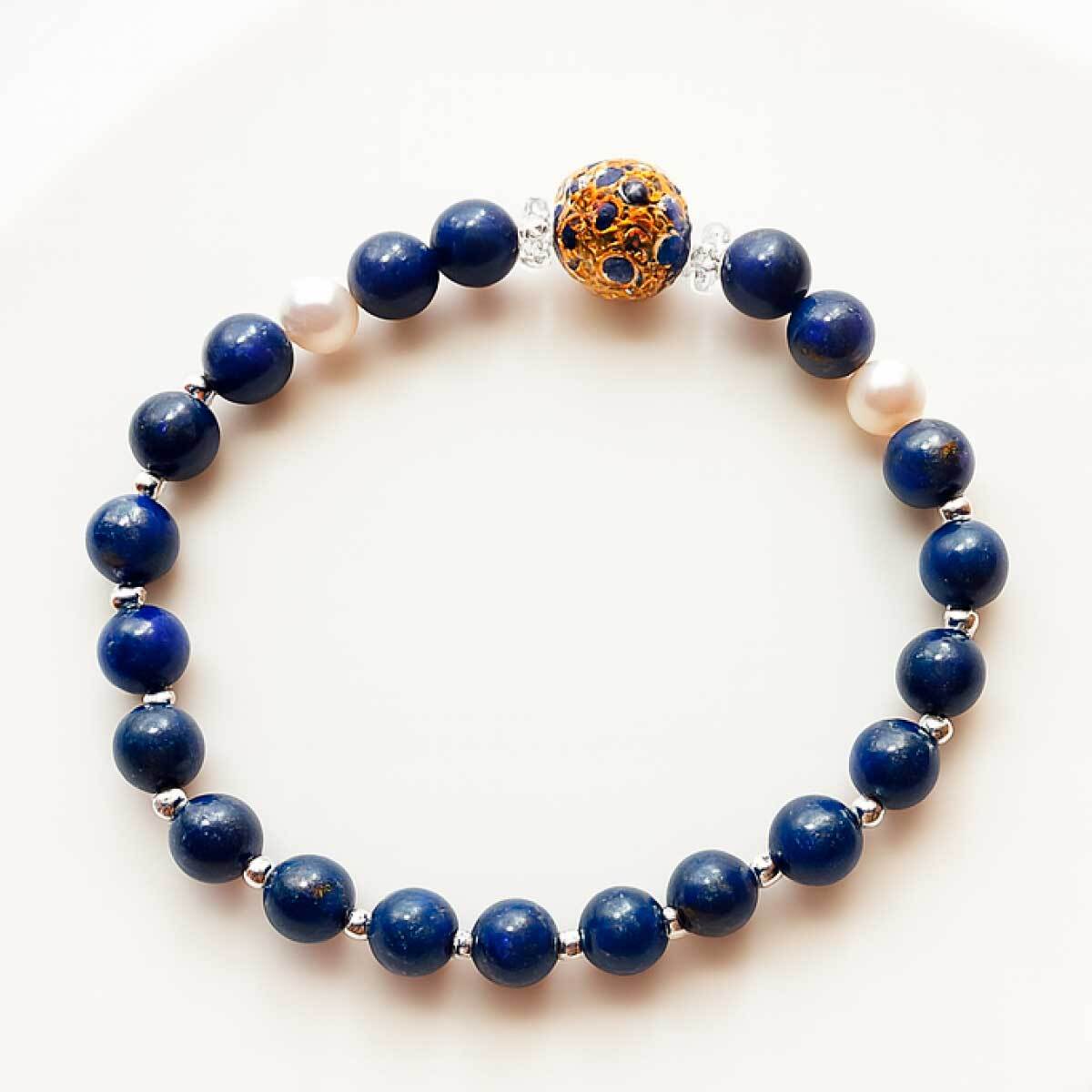 青金石景泰藍手鍊展示沉穩自信 靜心穩定