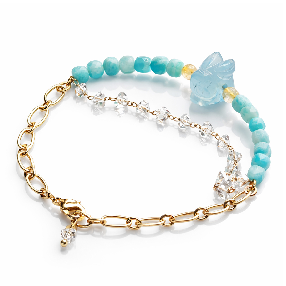 cute-rabbit-blue-chalcedony-amazonite-bracelet-white-background