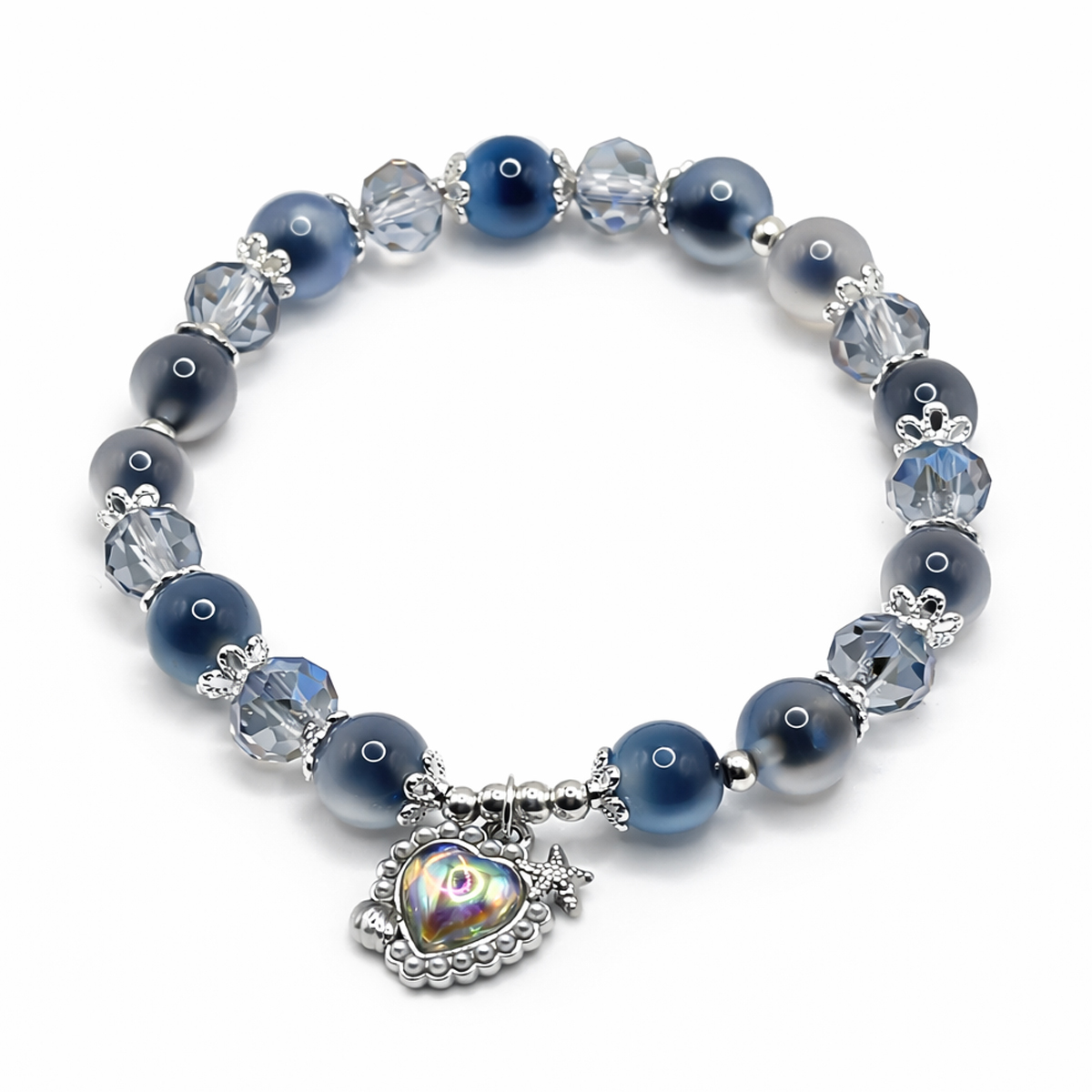 海洋藍糖心瑪瑙水晶手鍊｜為留一段安靜的藍