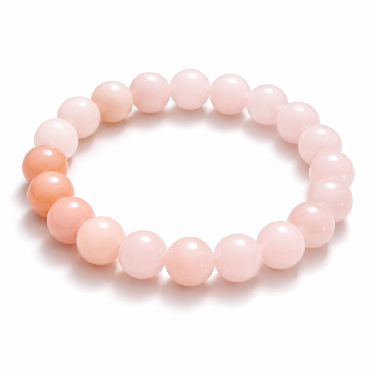 粉貝玉透亮圓珠手鍊|釋放甜美親和,煥發好感能量