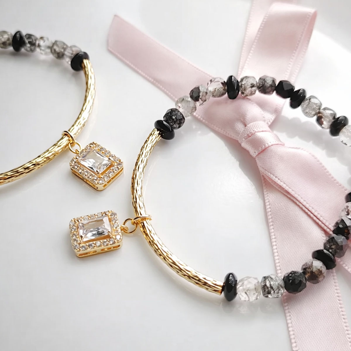 black-rutilated-quartz-gold-bracelet-gift-style