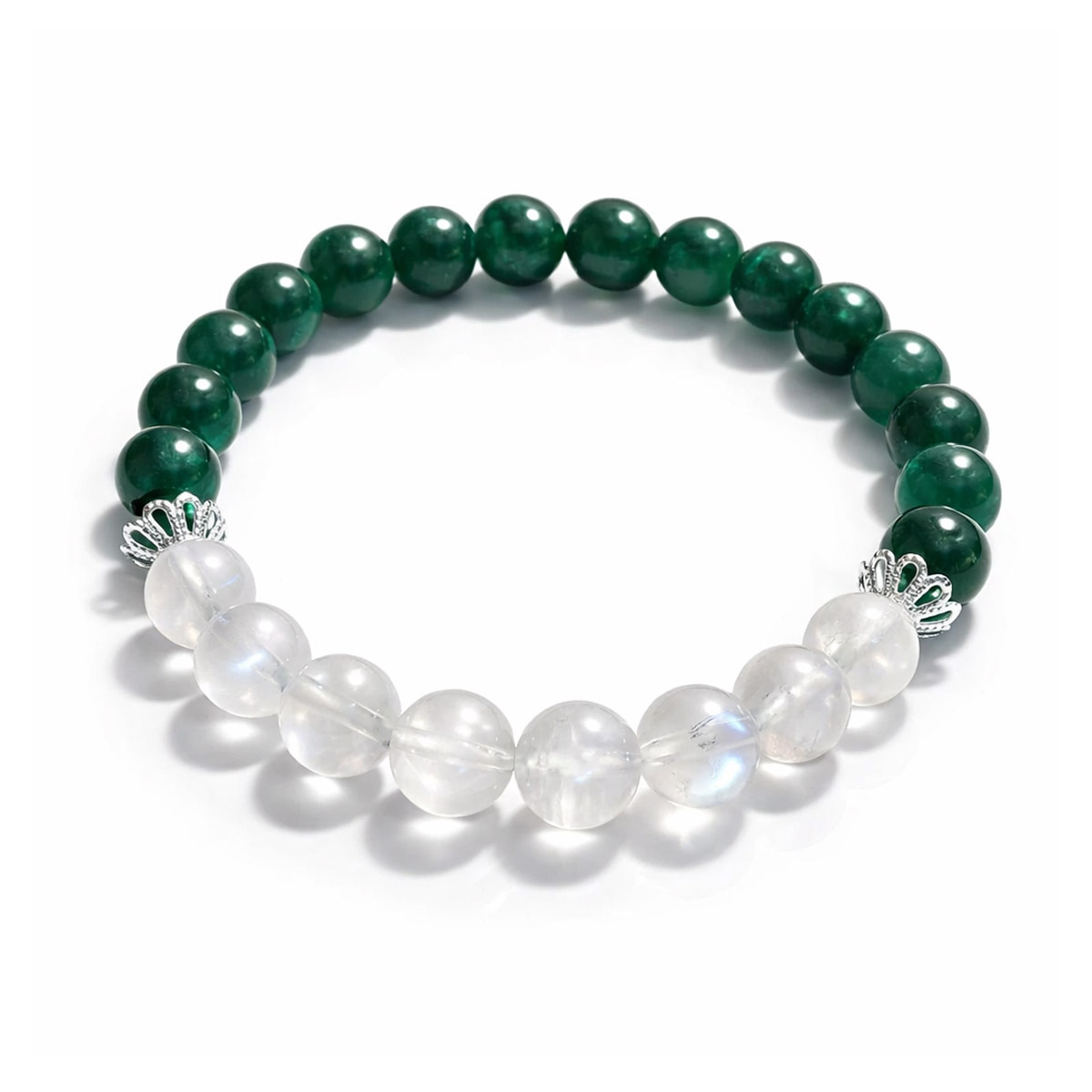 green-strawberry-quartz-moonstone-bracelet-front
