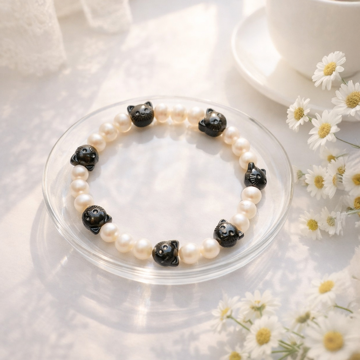 white-pearl-black-cat-bracelet-1
