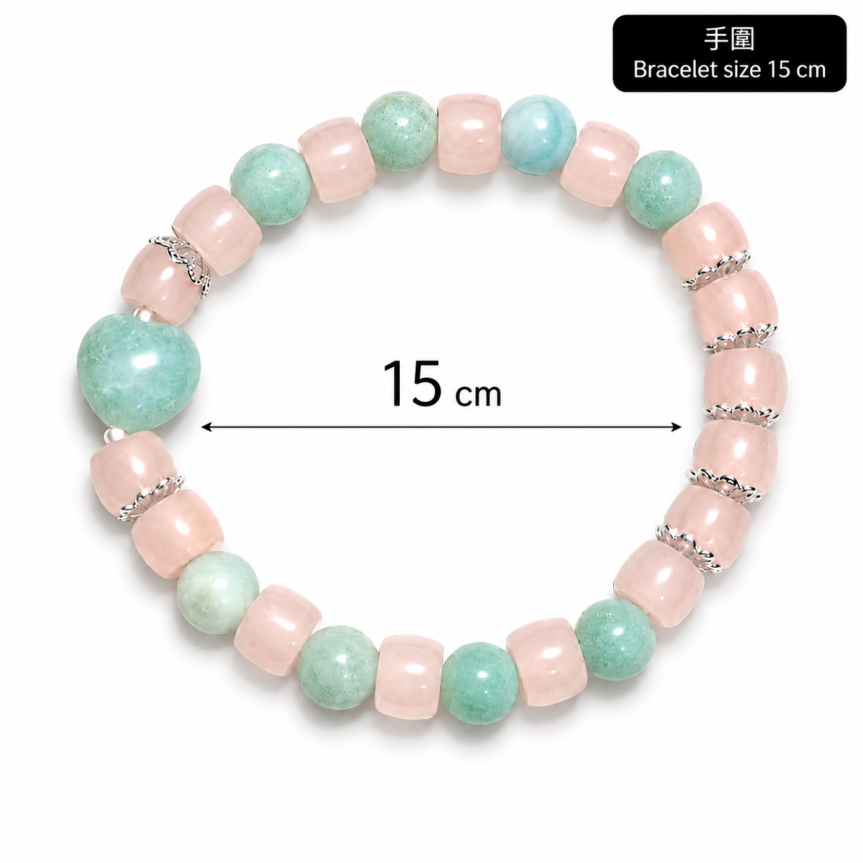 amazonite-pink-opal-flower-bracelet-size