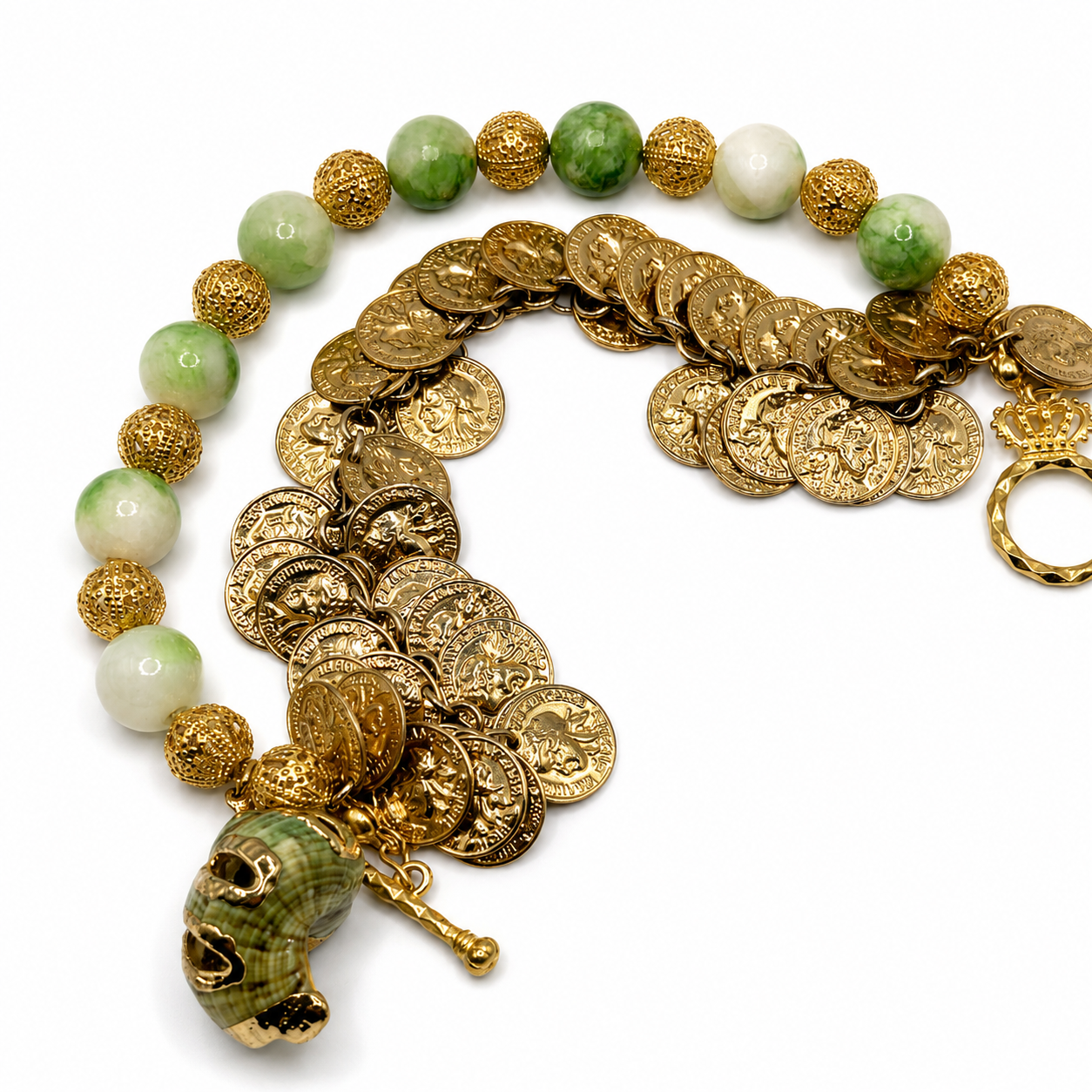 green-chalcedony-shell-coin-bracelet-main-2