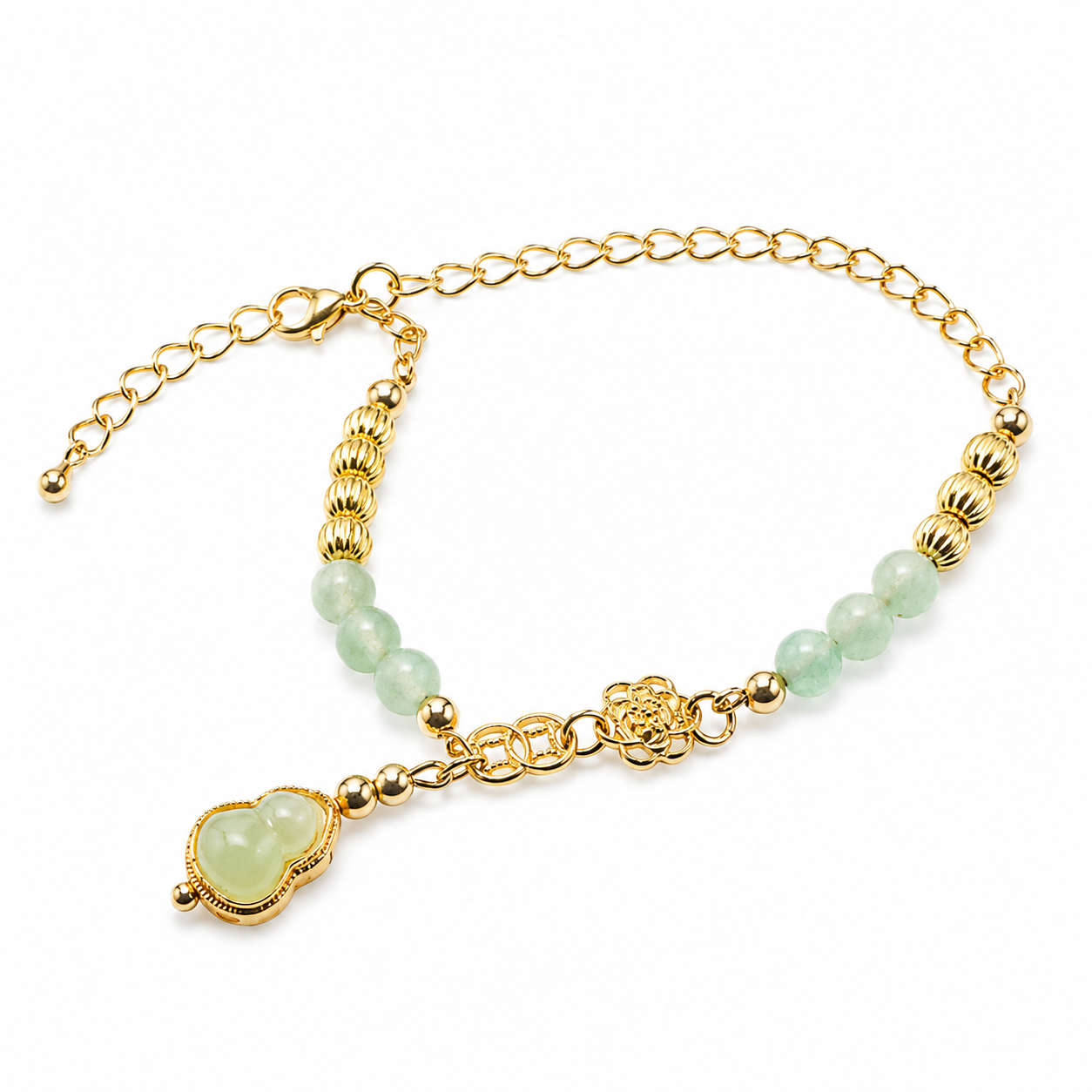 green-chalcedony-gourd-bracelet-white