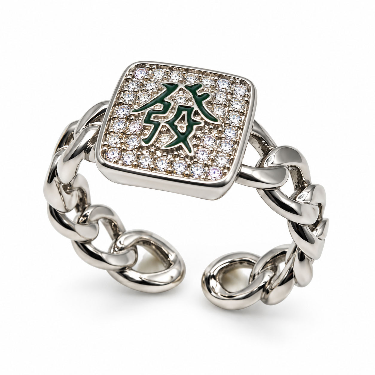 zircon-fortune-chain-ring-silver