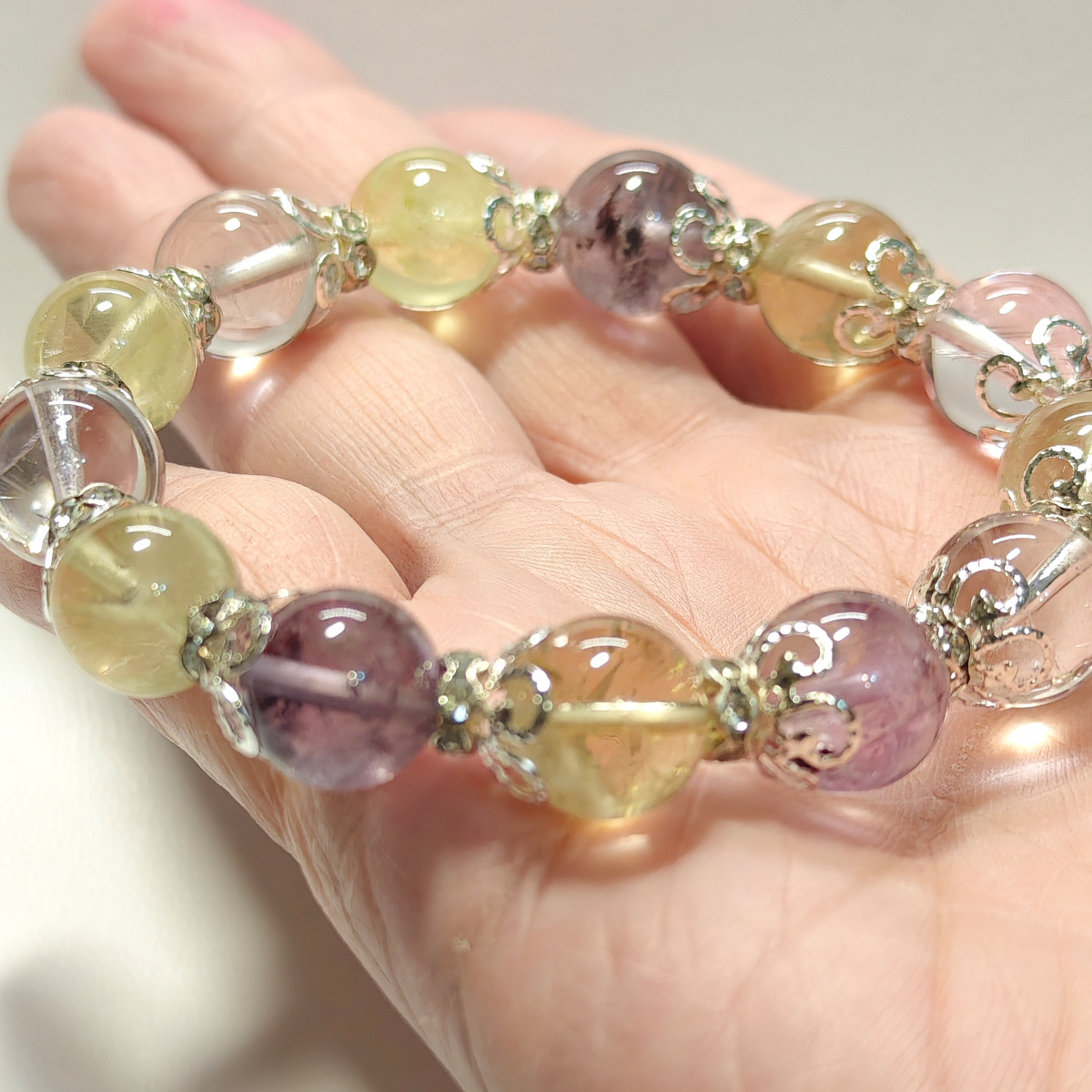 lemon-citrine-phantom-amethyst-bracelet-wear