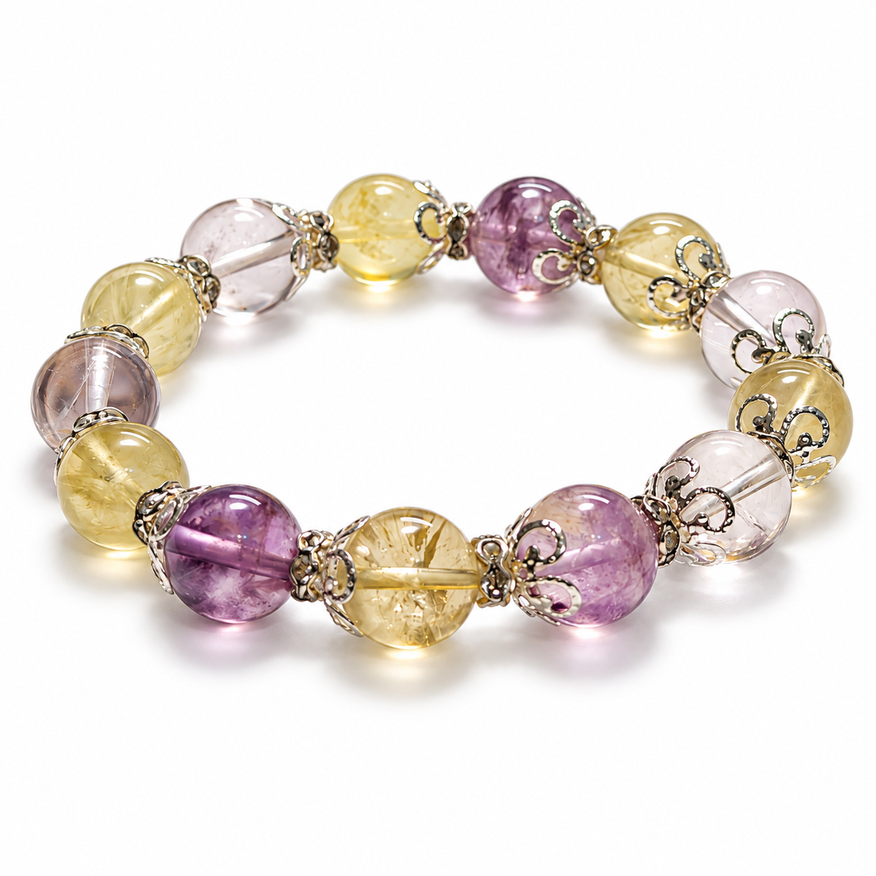 lemon-citrine-purple-phantom-quartz-beads-macro