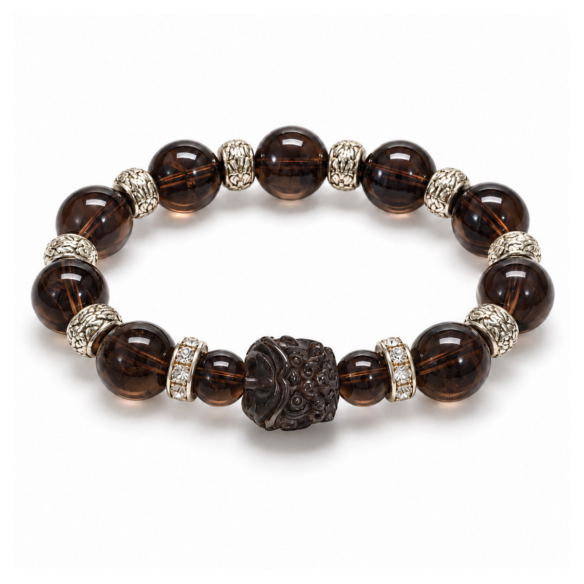 smoky-quartz-lion-mens-bracelet-white-2
