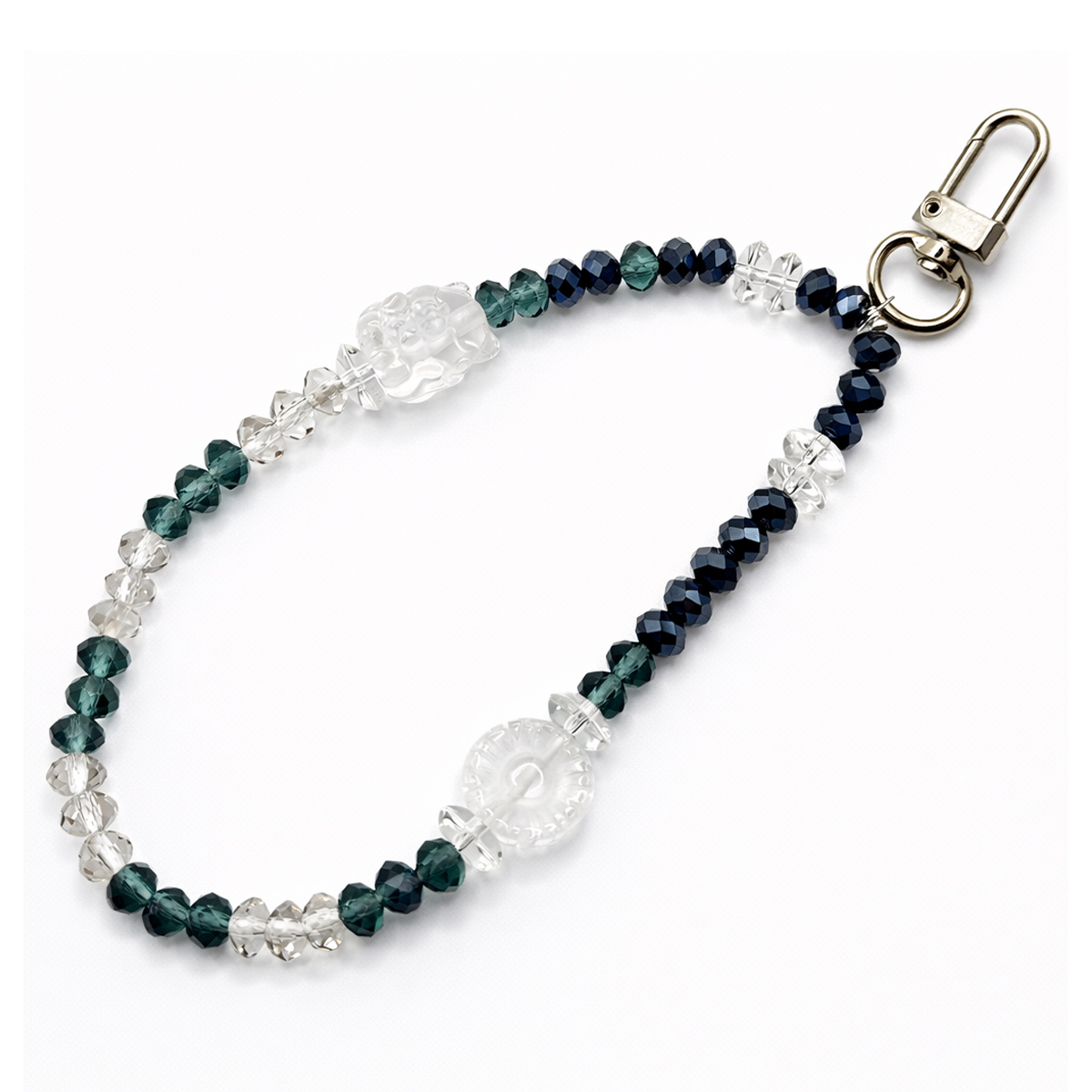 white-crystal-nine-tail-fox-snowflake-phone-strap-wrist