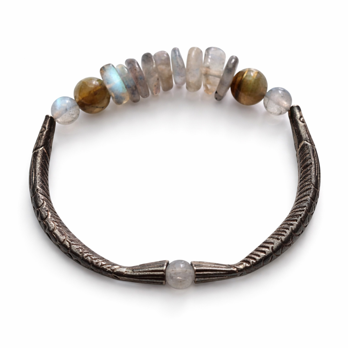 double-lithium-fish-blue-grey-moonstone-labradorite-bracelet
