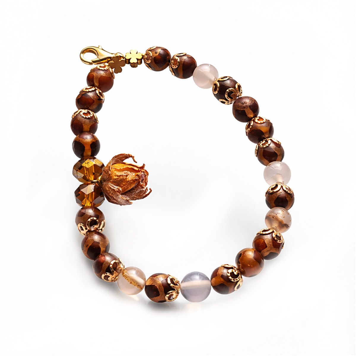 ancient-dzi-agate-rose-phone-strap-white-background