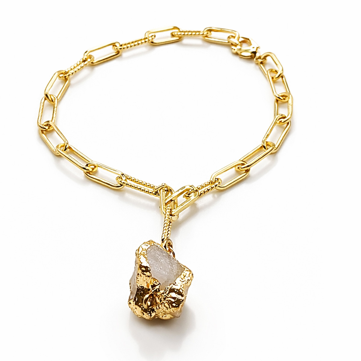 raw-clear-quartz-gold-chain-bracelet-front