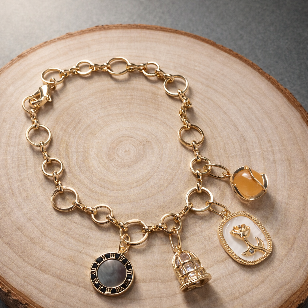 yellow-cats-eye-shell-rose-gold-bracelet-natural-light