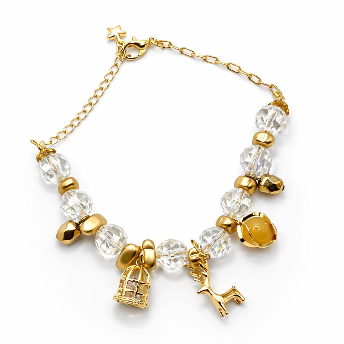 yellow-cat-eye-clear-quartz-lucky-deer-bracelet