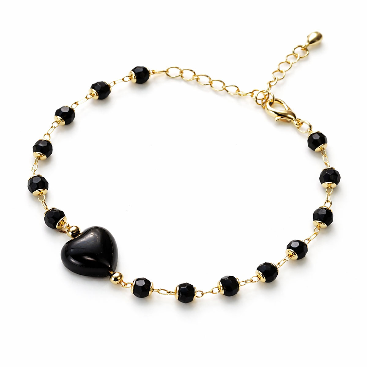 black-obsidian-heart-faceted-gold-bracelet-front
