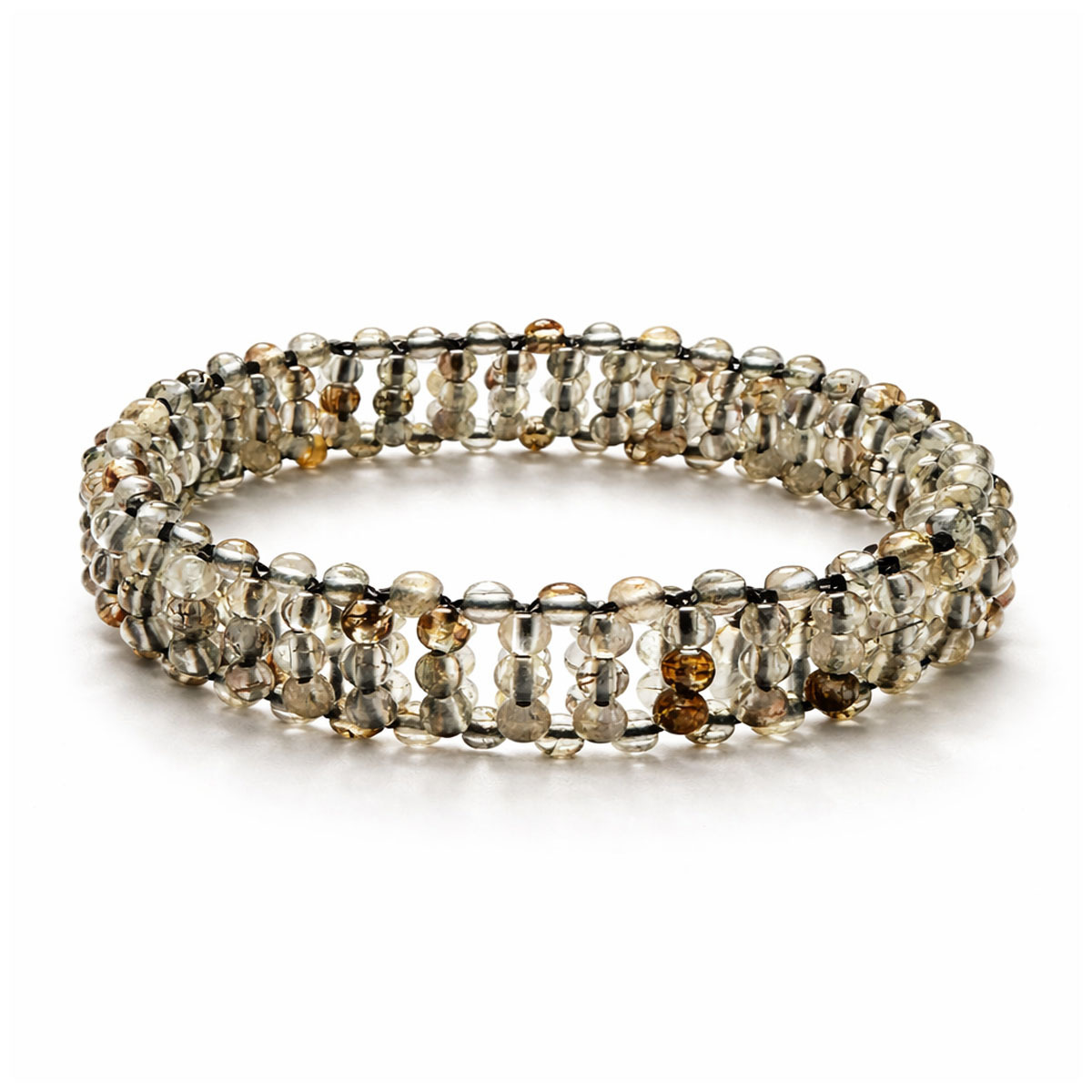 natural-obsidian-woven-bracelet-white-background