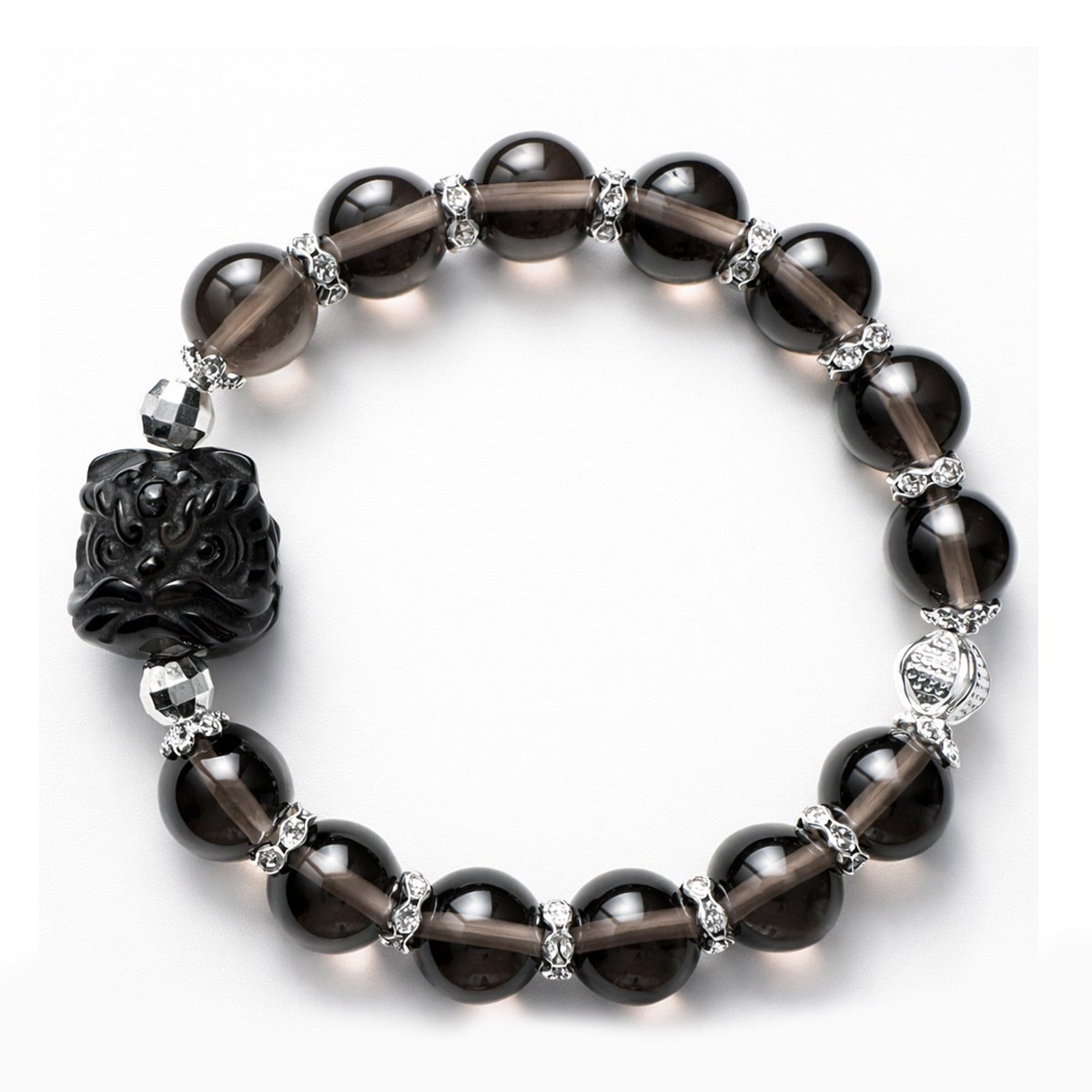 smoky-quartz-pixiu-bracelet-white-background