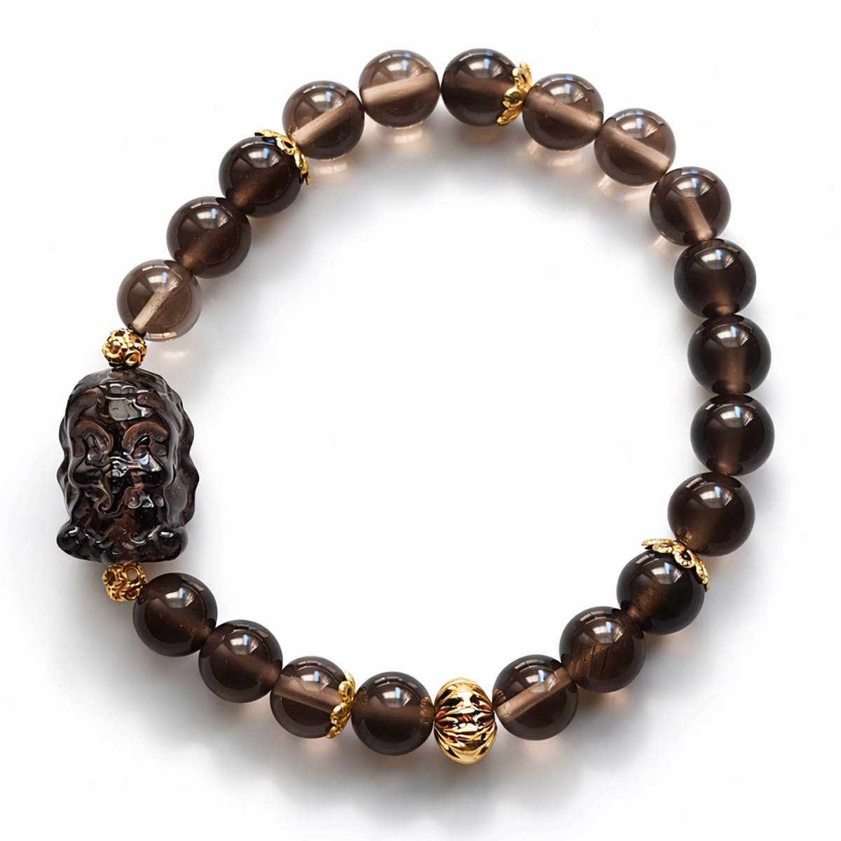 smoky-quartz-elephant-guardian-bracelet-front