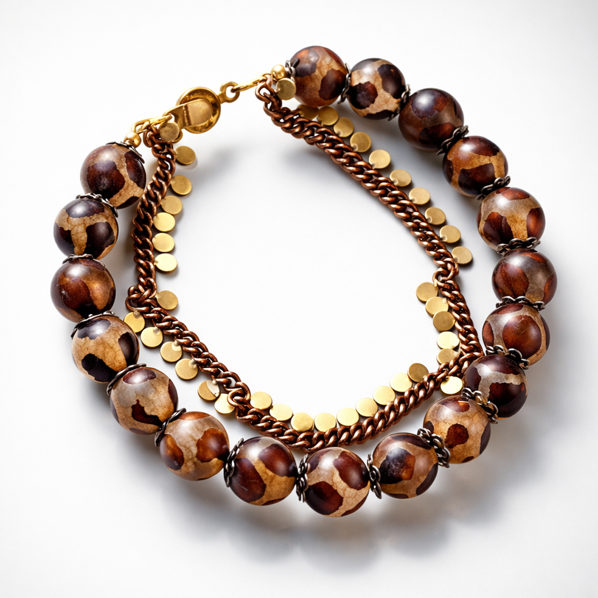 crystal-brown-agate-double-bracelet-white-background