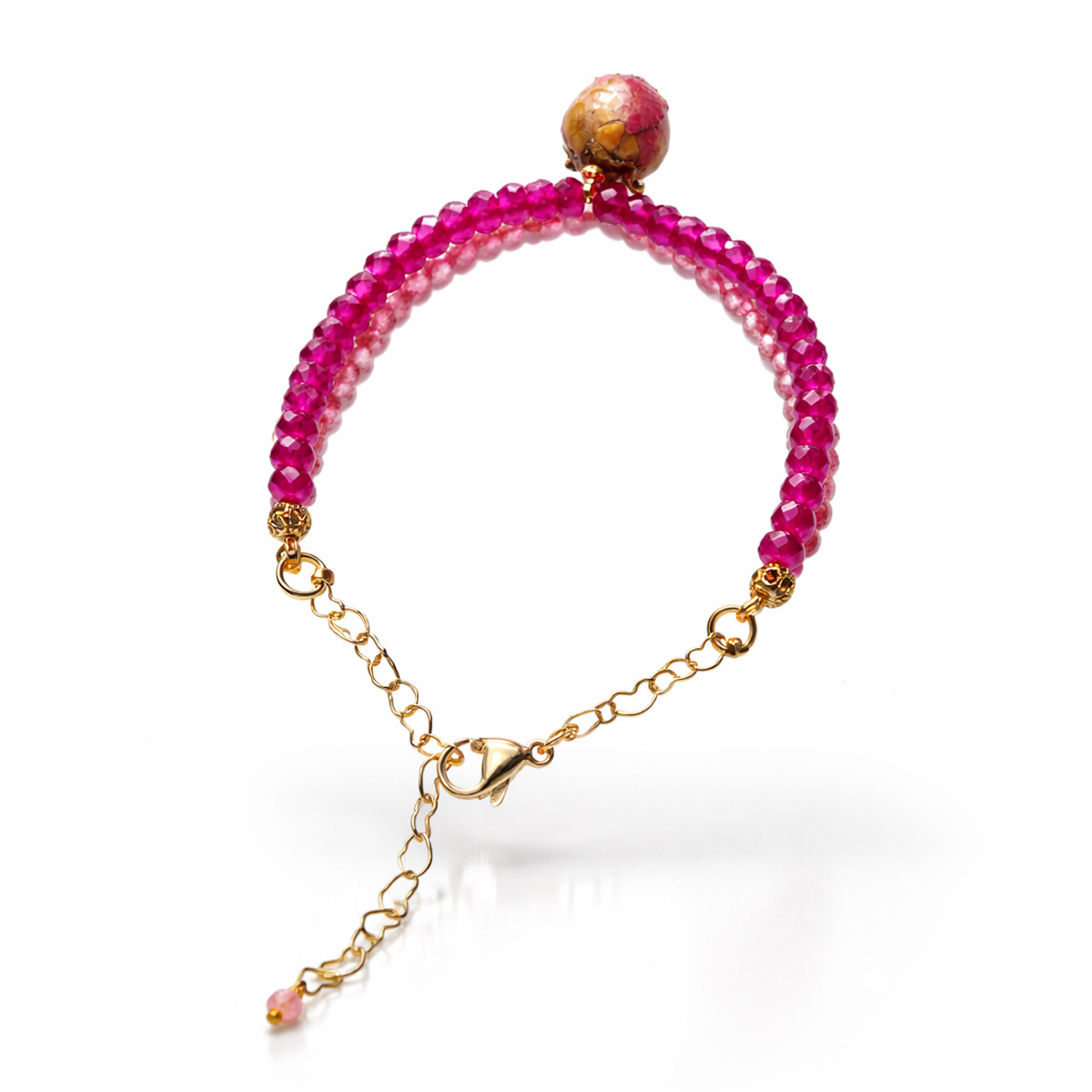 crystal-lepidolite-ruby-double-bracelet-rose-pendant-front