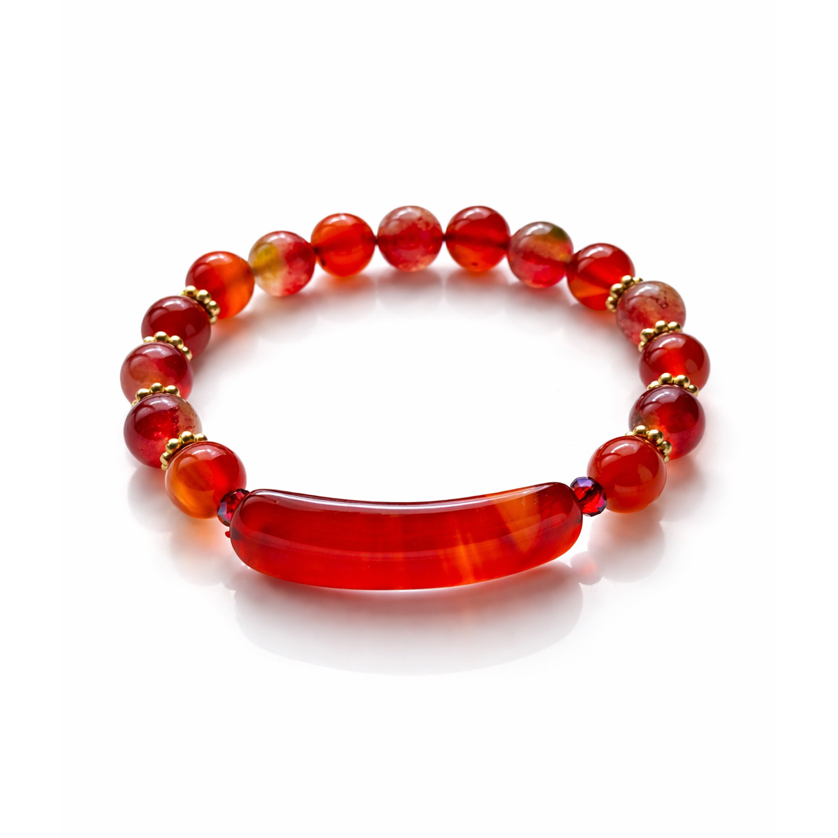 red-agate-watermelon-tourmaline-bracelet-side-angle