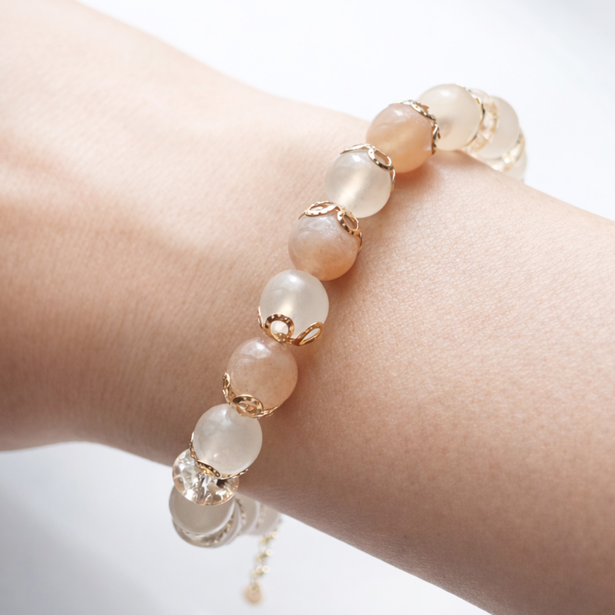 orange-moonstone-soft-lace-bracelet-on-wrist