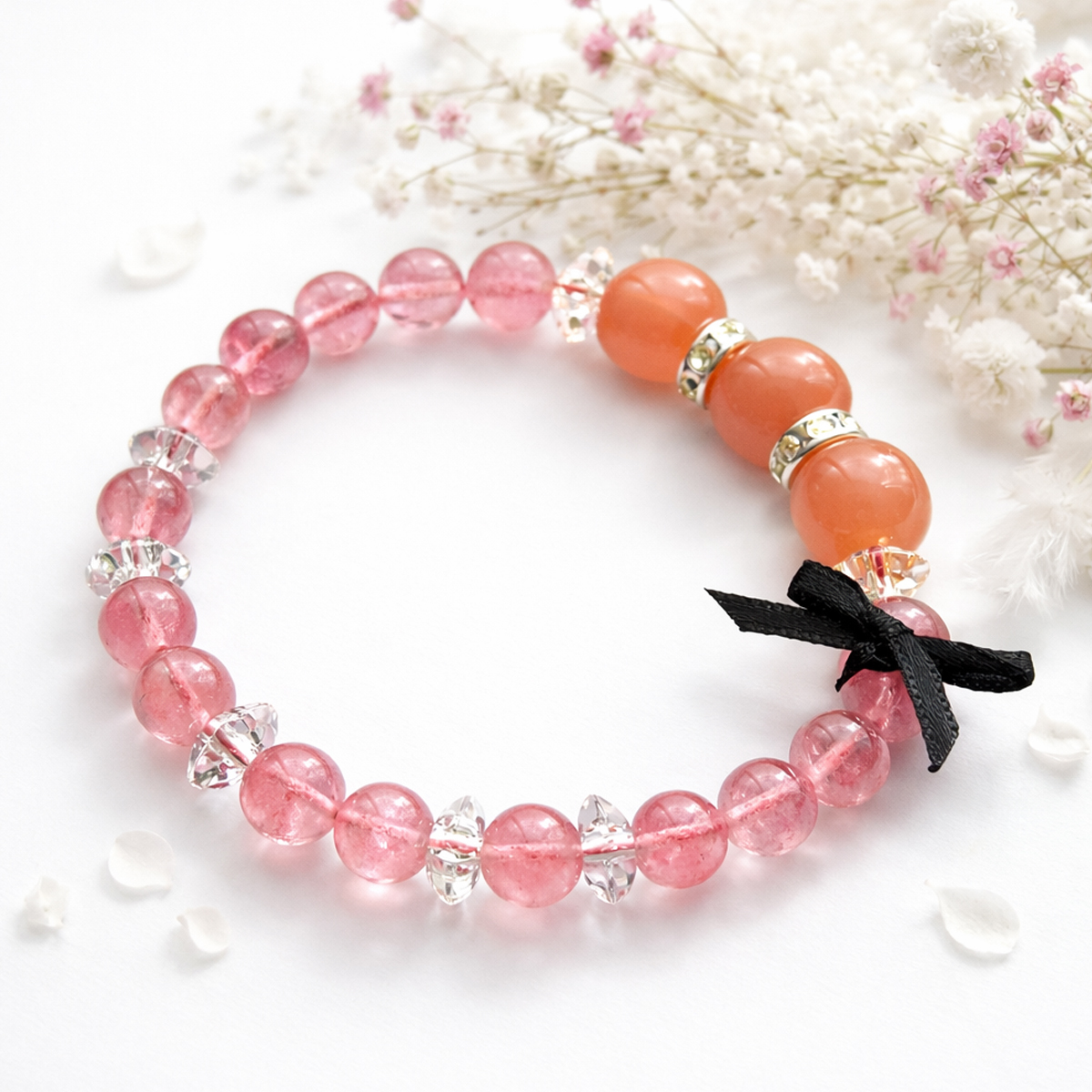 orange-moonstone-strawberry-quartz-bracelet-natural-light-1