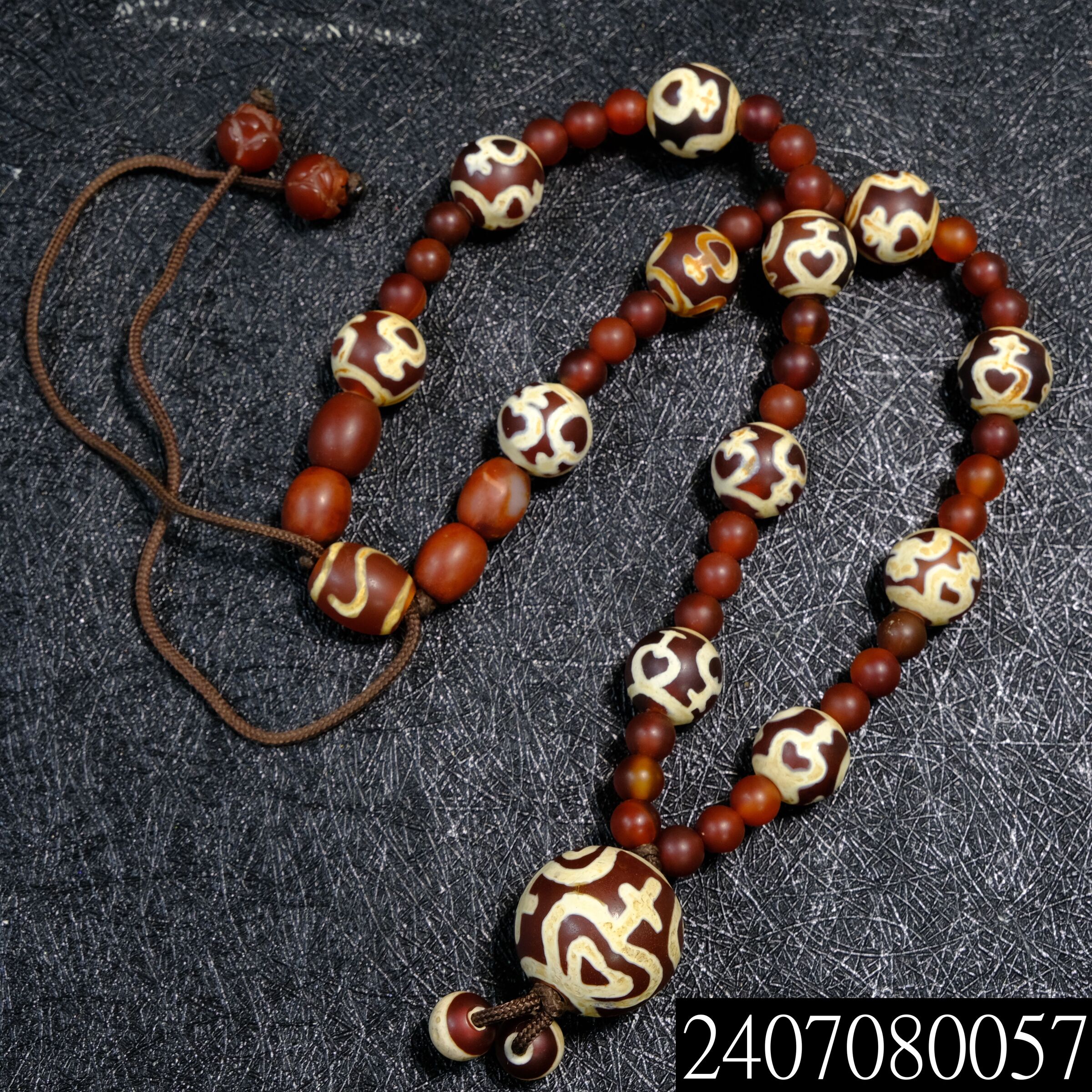 收藏級西亞寶瓶大達洛天珠項鍊– 添晴天珠文玩龍宮舍利 