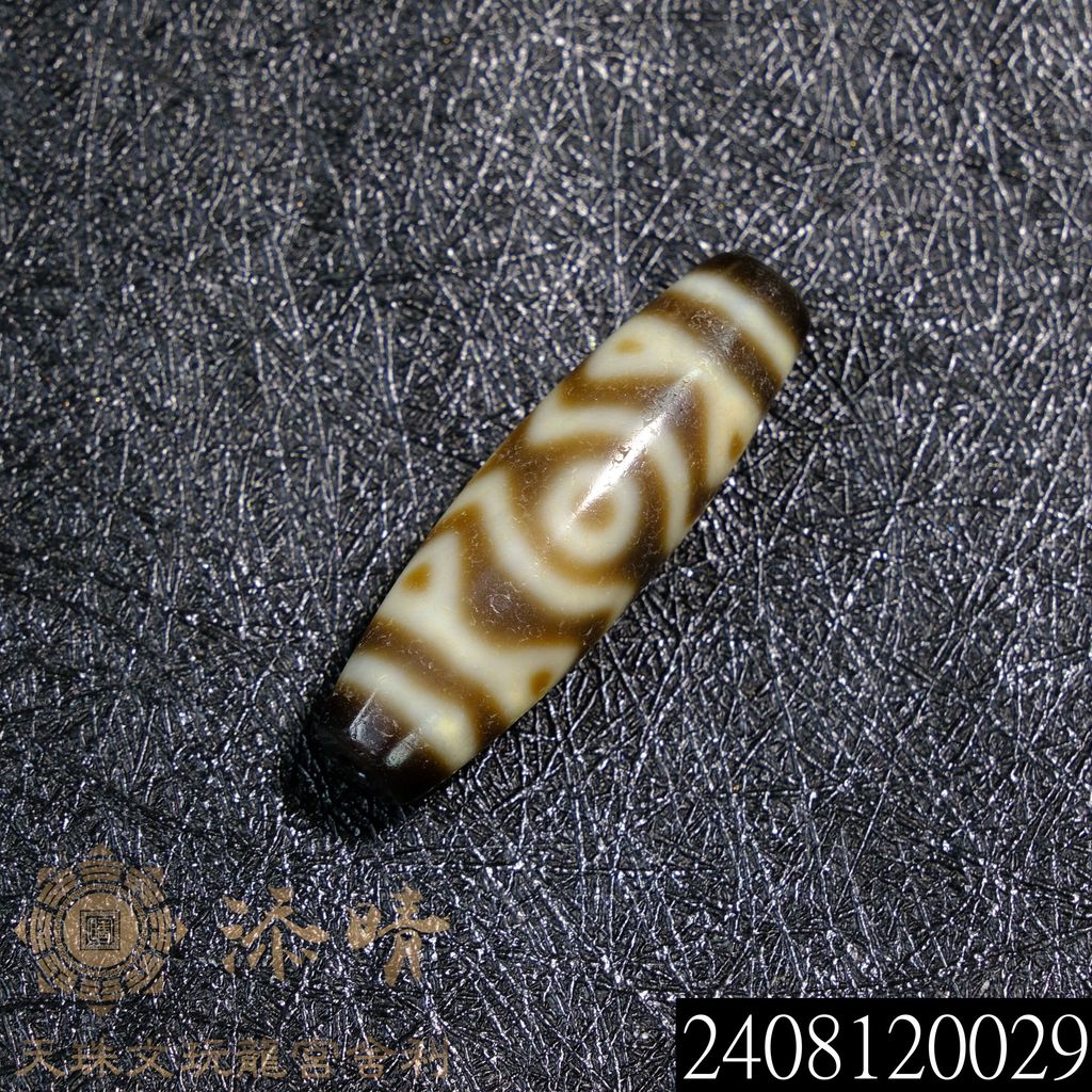 特殊型五虎牙蓮花三眼天珠– 添晴天珠文玩龍宮舍利