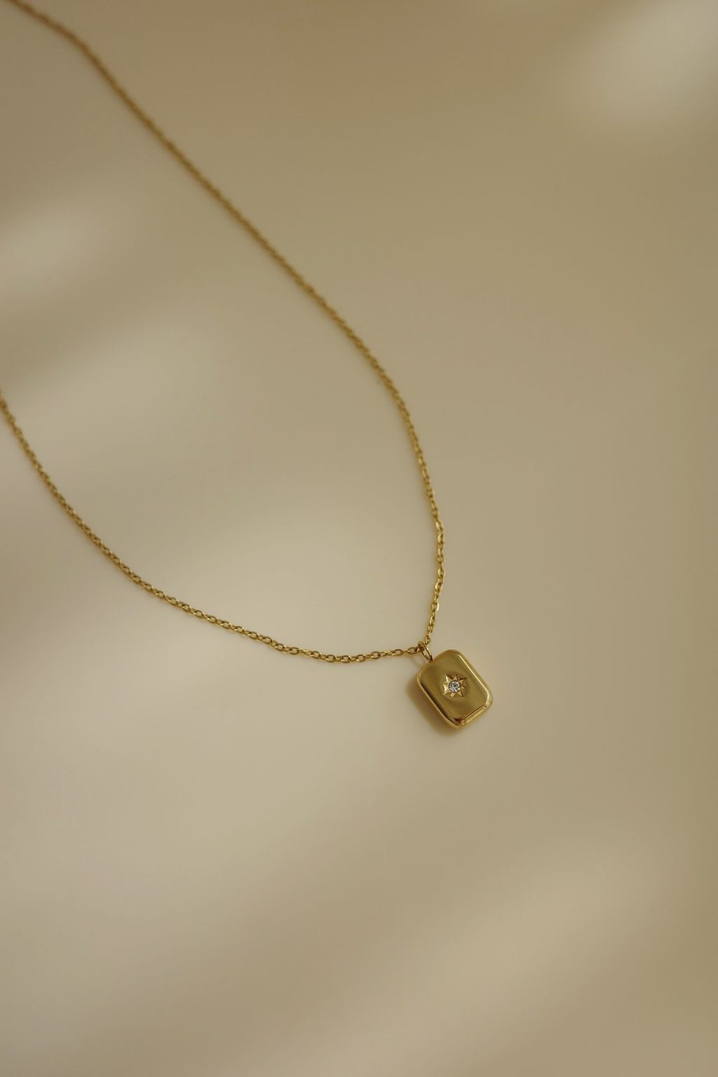 Golden Cube Necklace