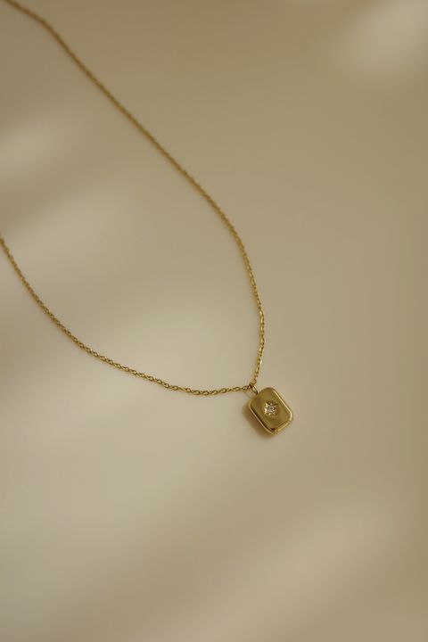 Golden Cube Necklace