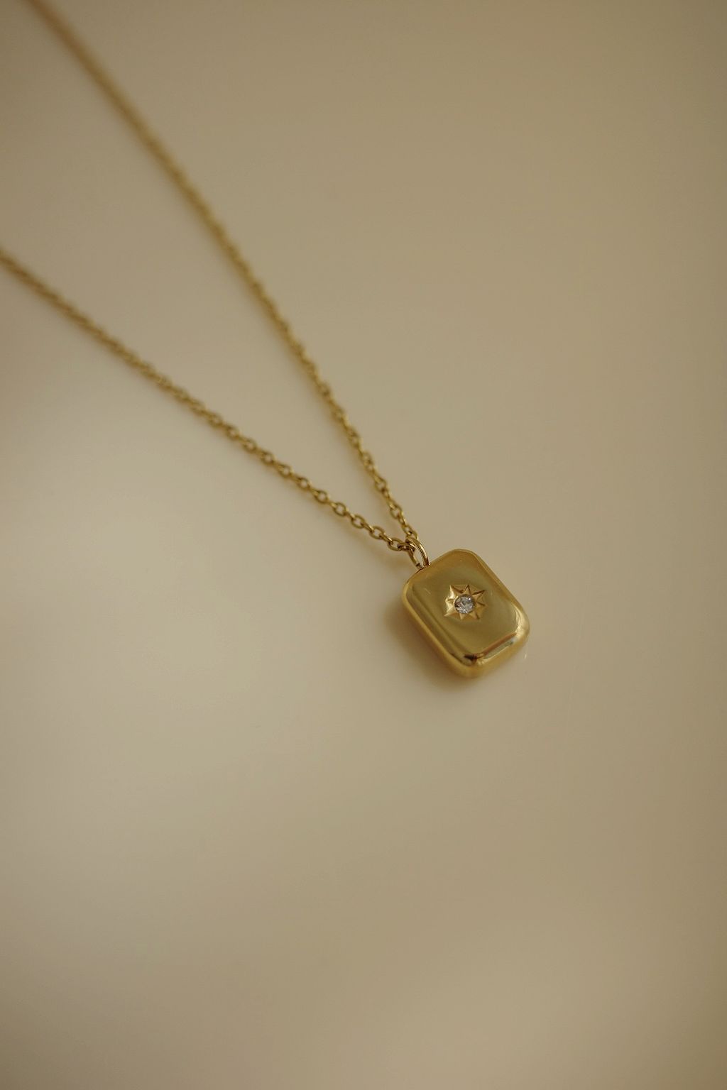 Golden Cube Necklace