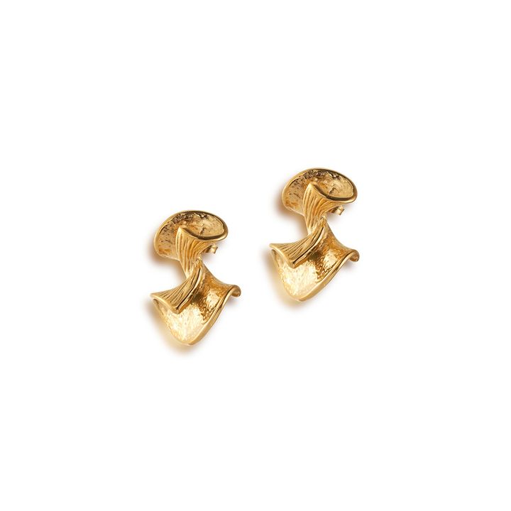 金色法式螺旋耳環 Carousel Earrings