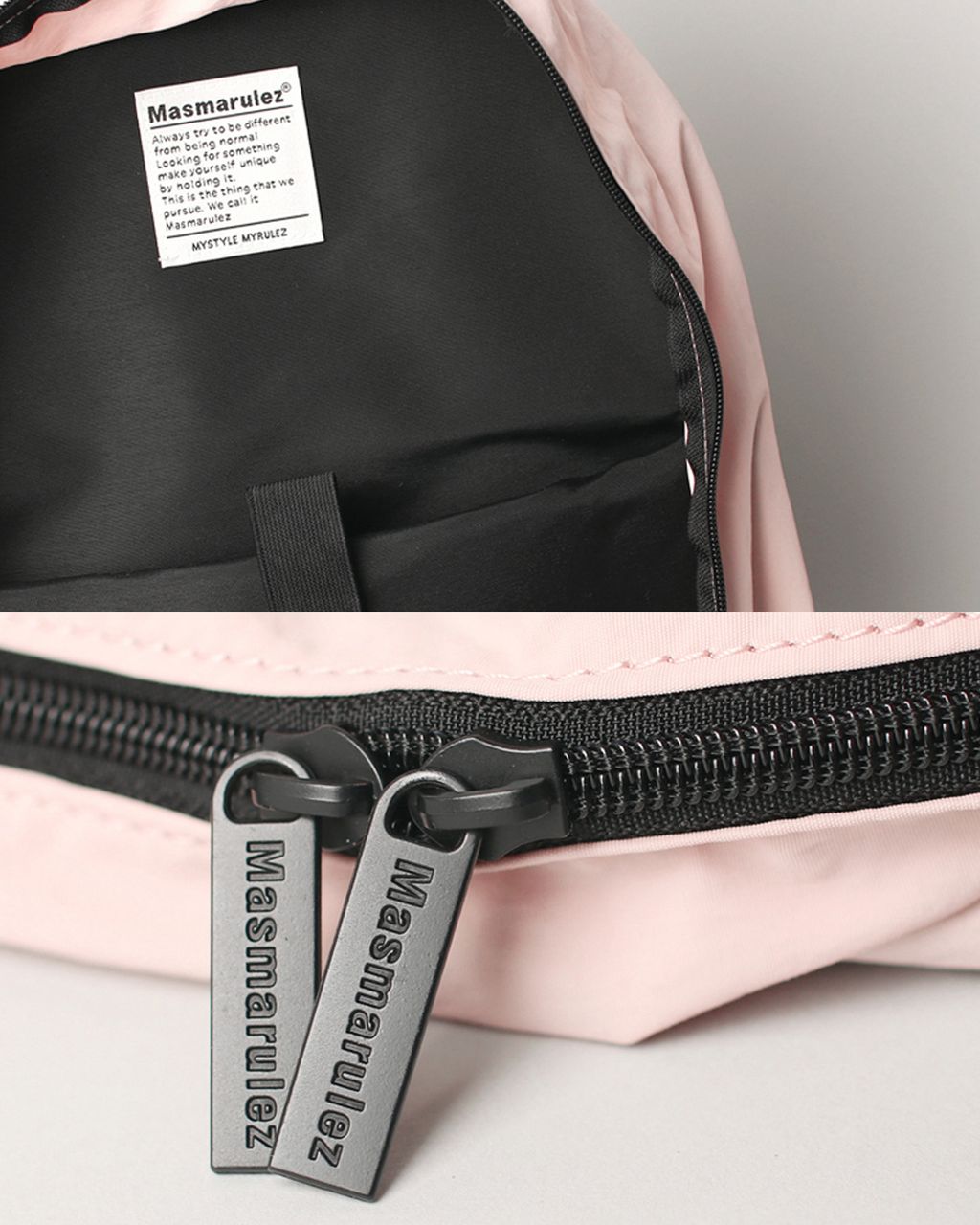 バックパック・リュック masmarulez Daily backpack Pink 5000577449 MASMARULEZ DAILY BACKPACK-PINK 滾邊淡粉後背包(中) – XOX