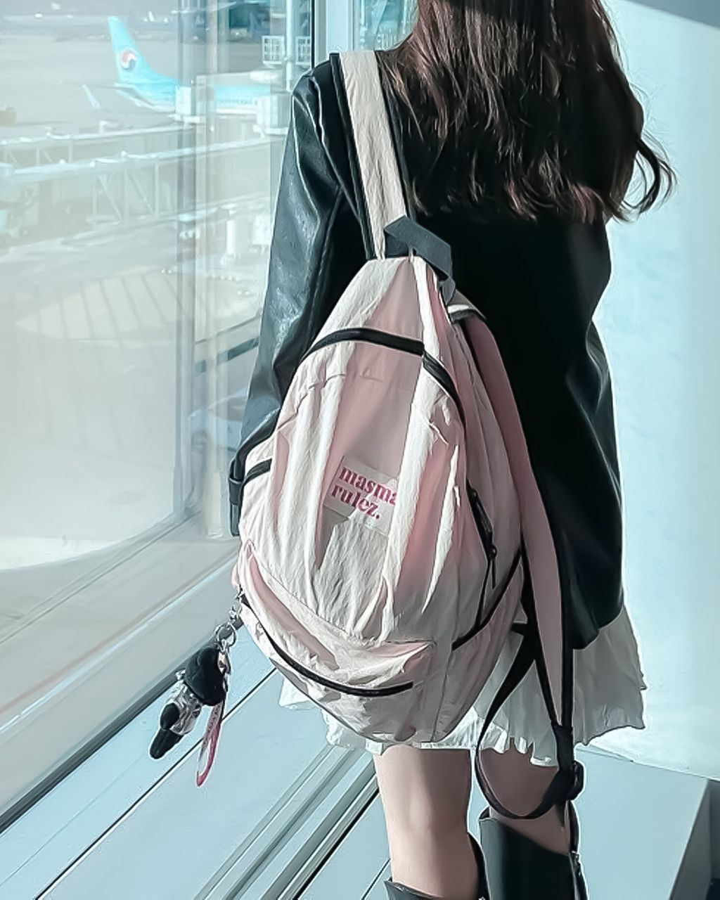 バックパック・リュック masmarulez Daily backpack Pink 5000577449 MASMARULEZ DAILY BACKPACK-PINK 滾邊淡粉後背包(中) – XOX