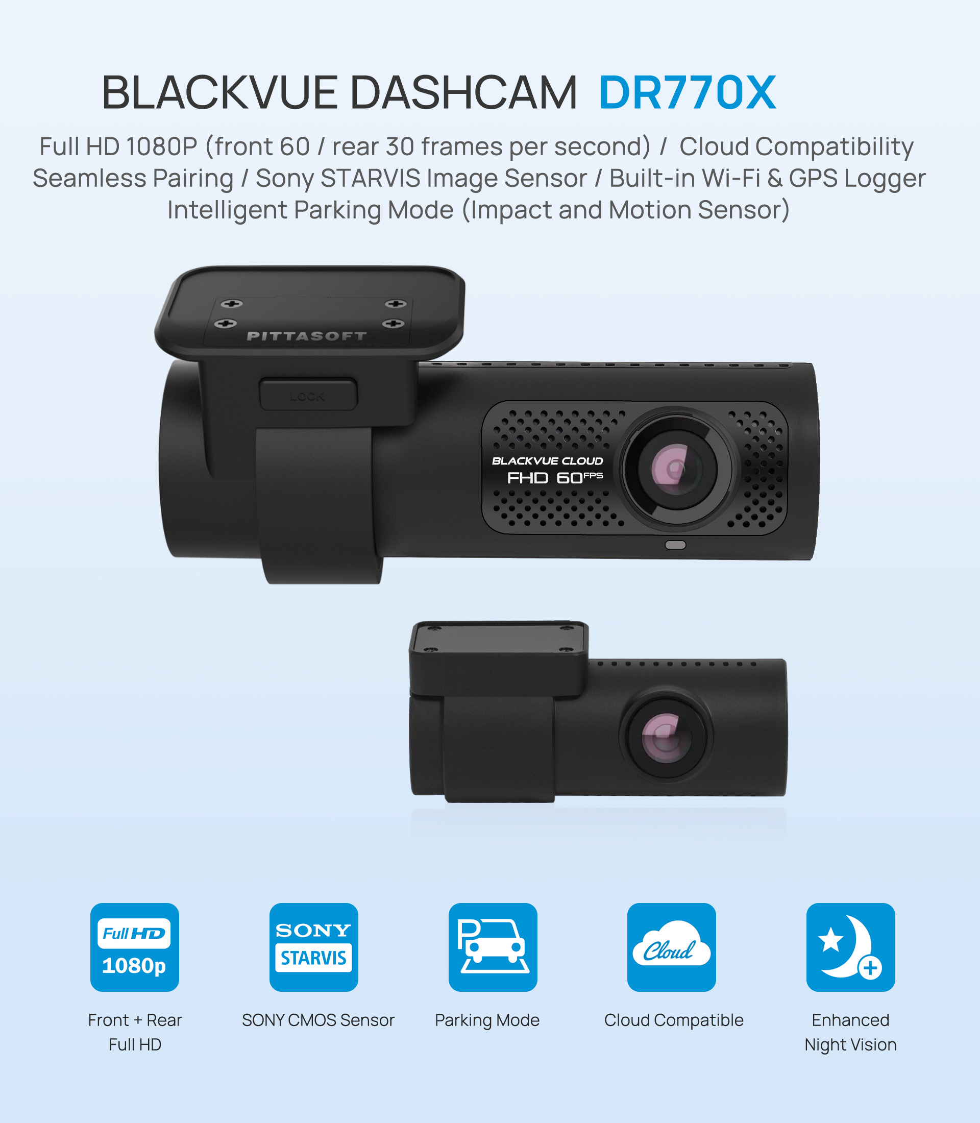 blackvue dr770X FHD CLOUD Dashcam 2CH-1