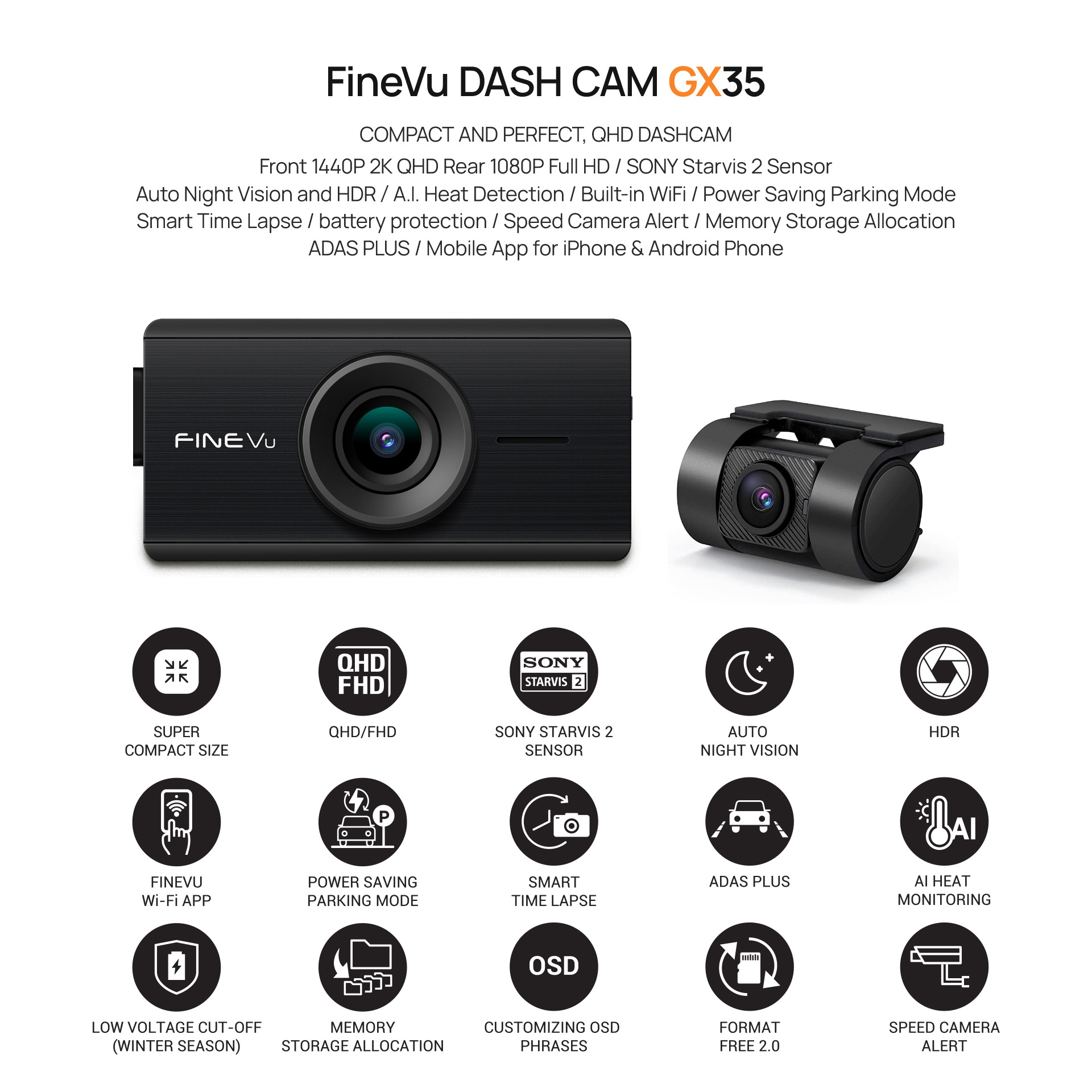 FineVu car camera GX35 2K QHD-1