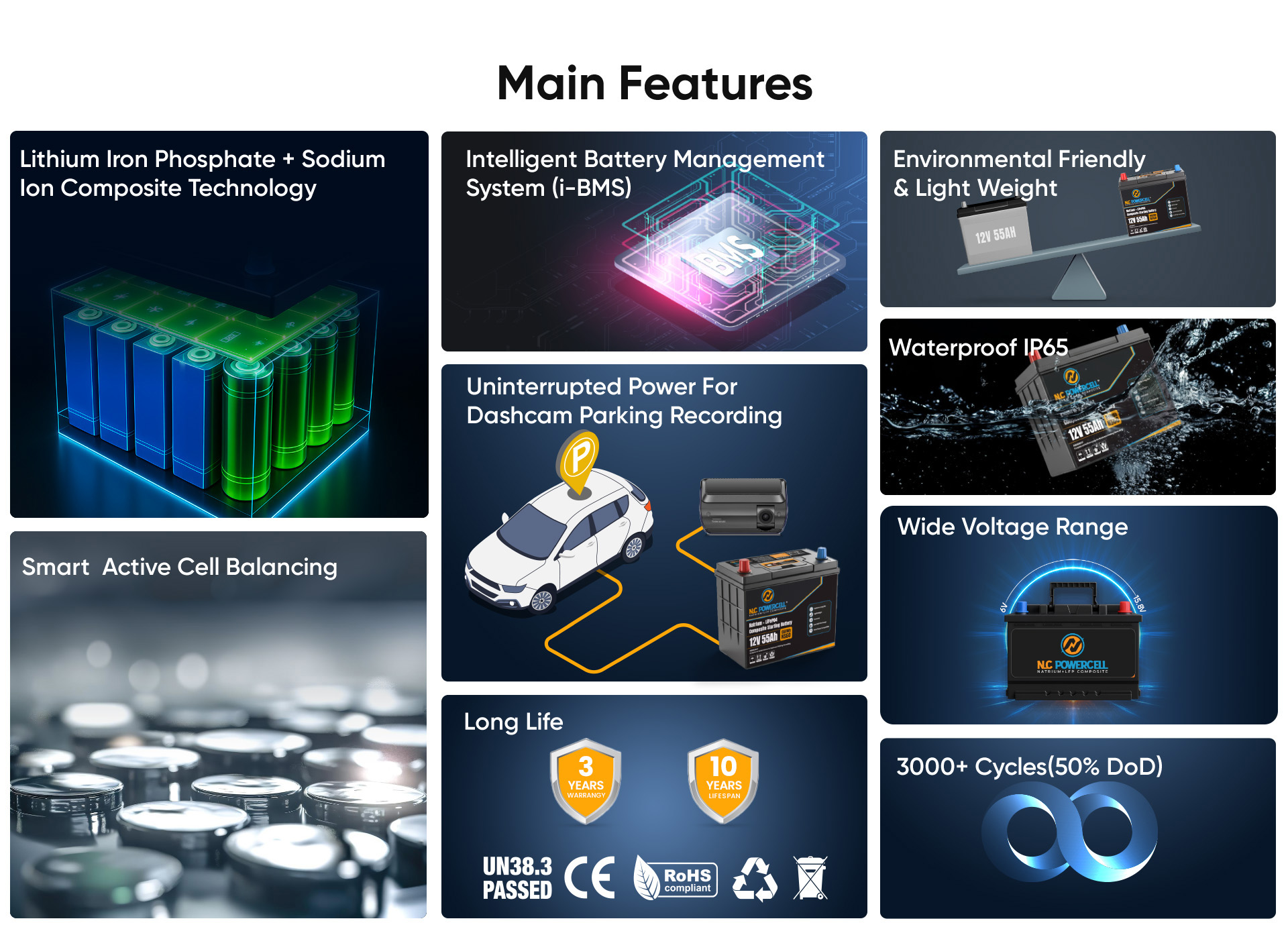features battery NS60-2