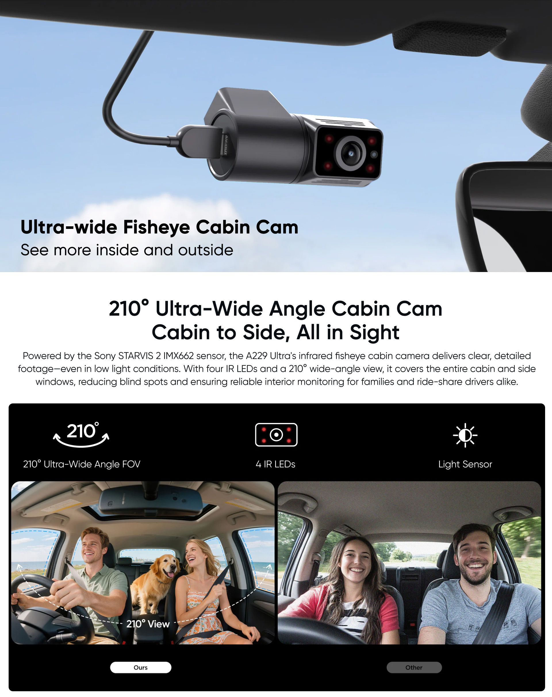 viofo 4K A229 ultra dashcam 3CH-6