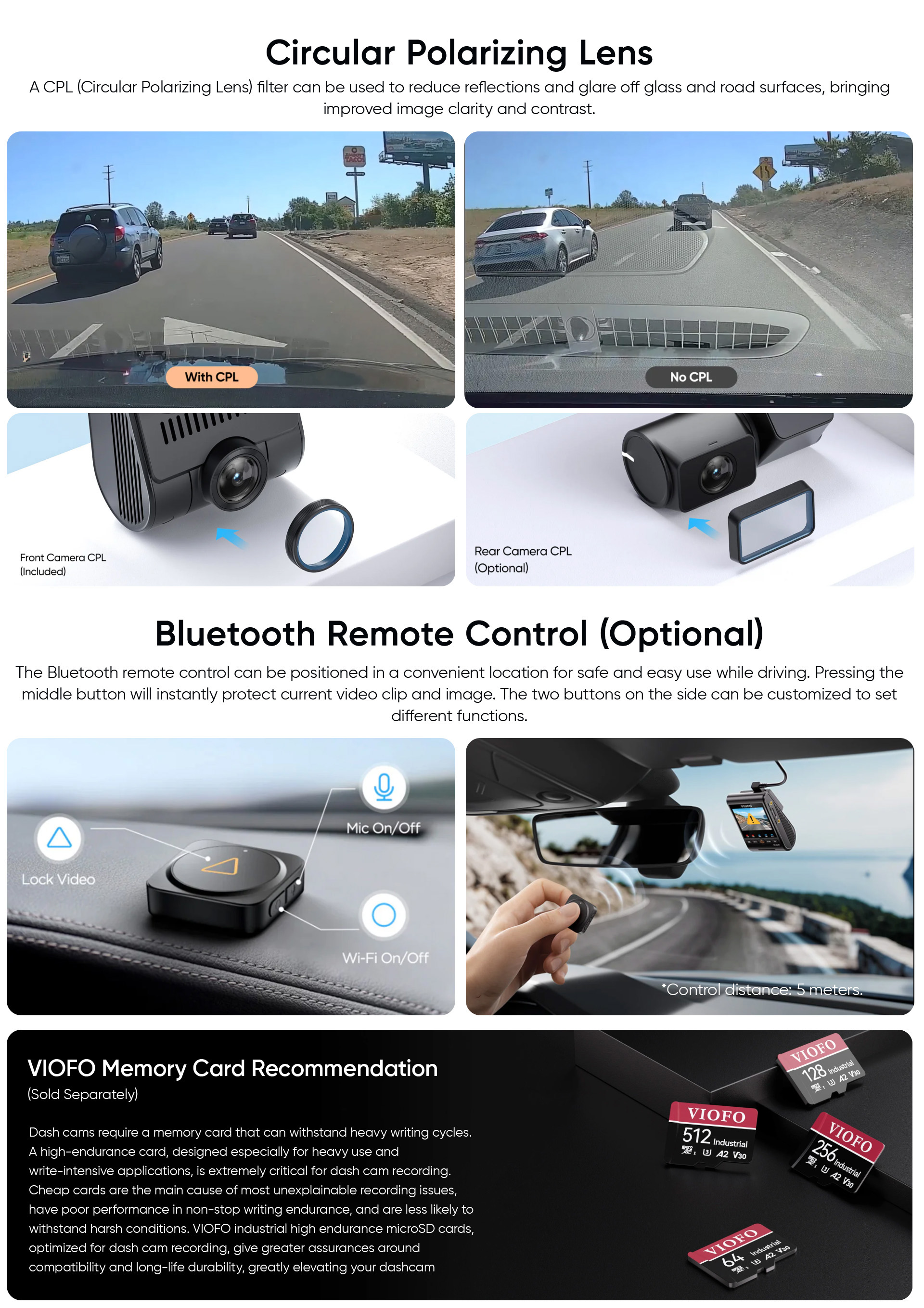 viofo 4K A229 ultra dashcam 3CH-12