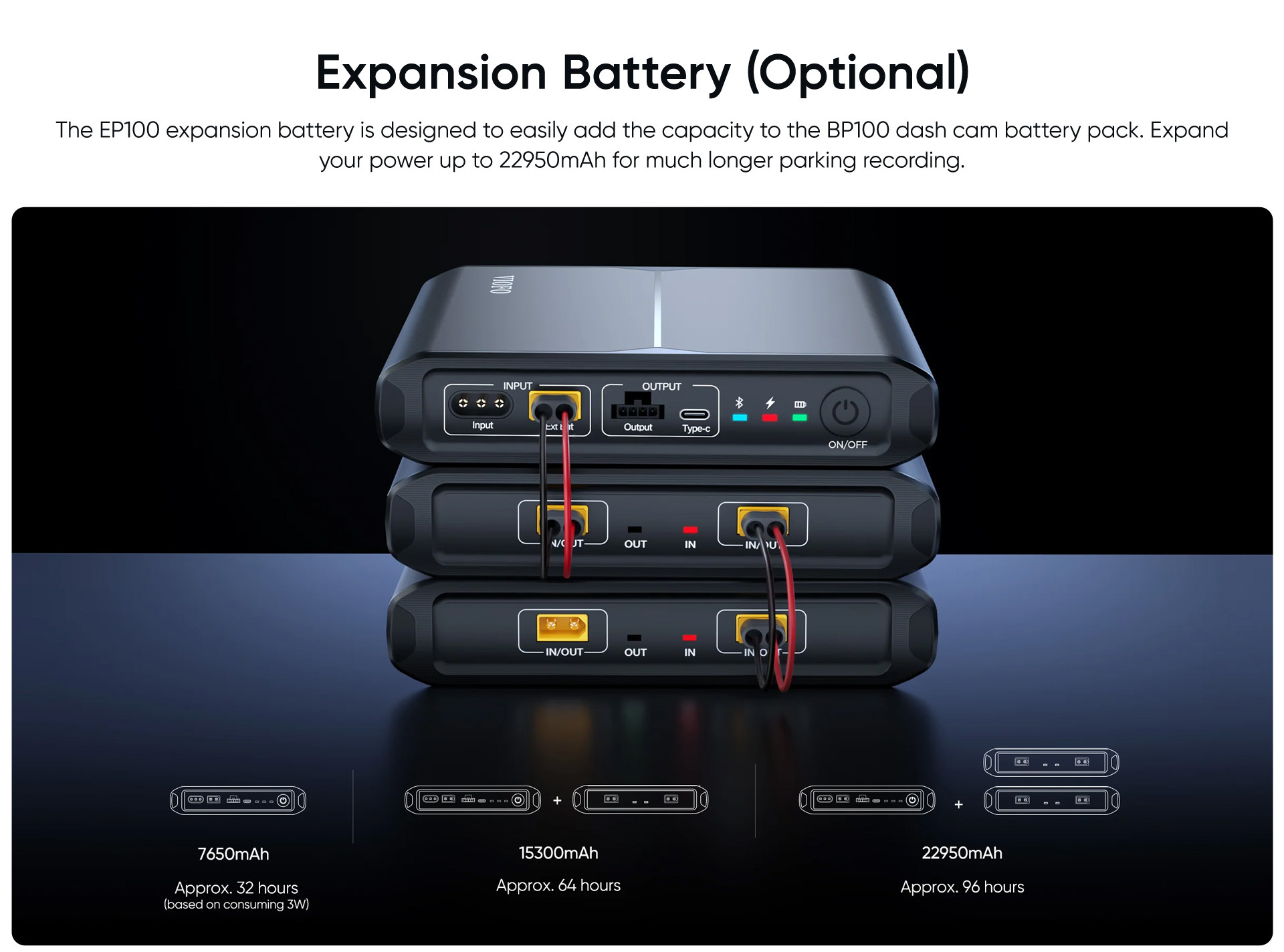 VIOFO BP100 dashcam Battery Pack-8