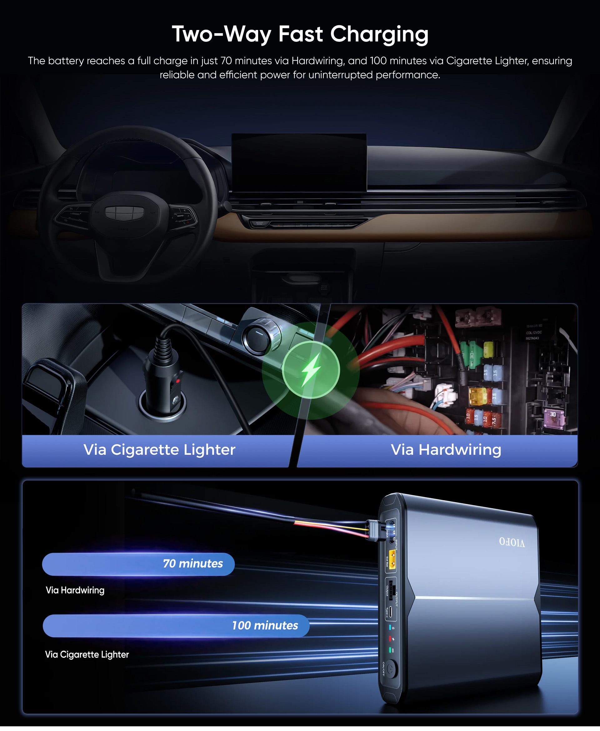 VIOFO BP100 dashcam Battery Pack-4