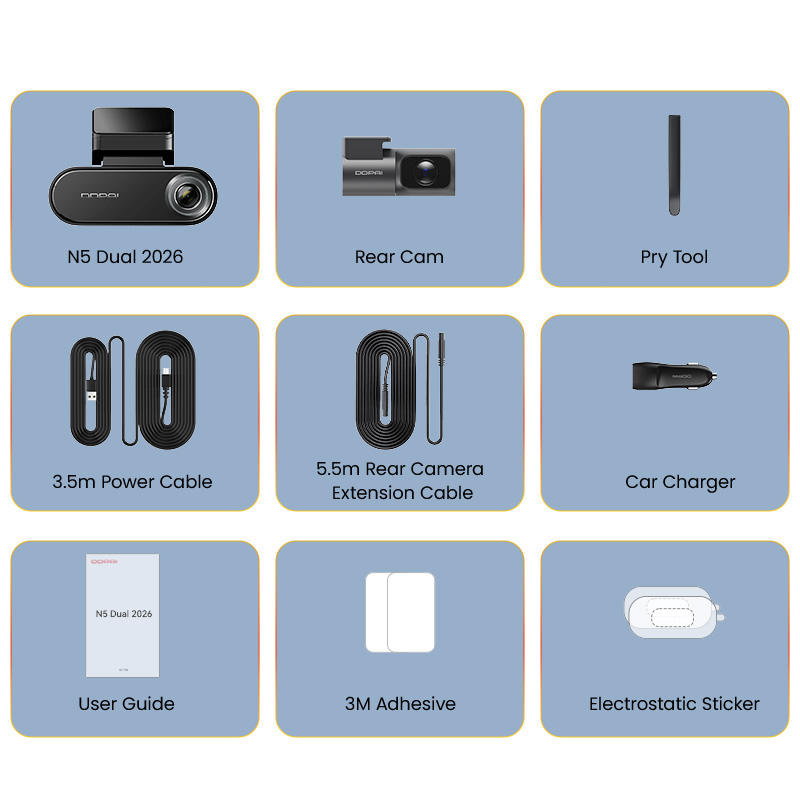 DDPAI N5 Dual Dash cam with Radar and AI