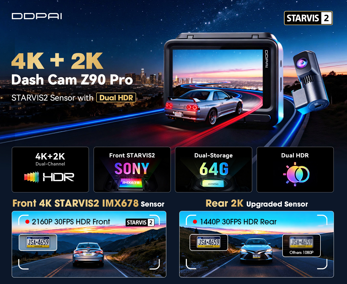 DDPAI 4K Z90 pro Dash Cam-1