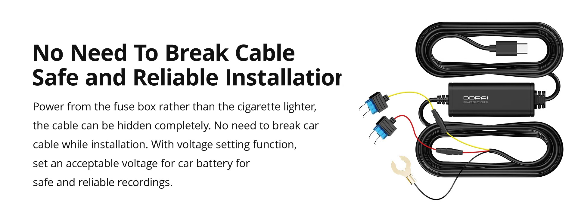 new DDPAI OBD dash cam hardwirekit for paring mode -7