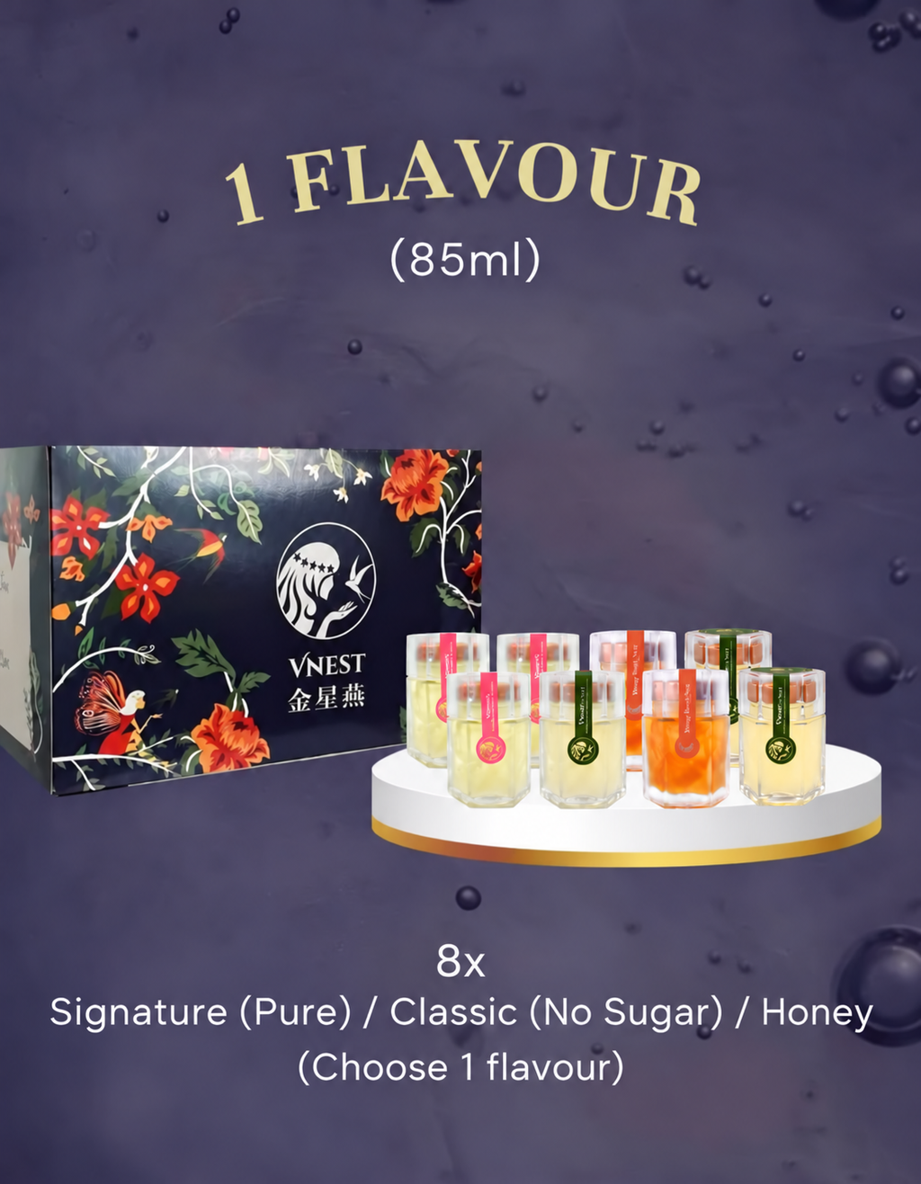 Elegant VNEST Flavours Product Display