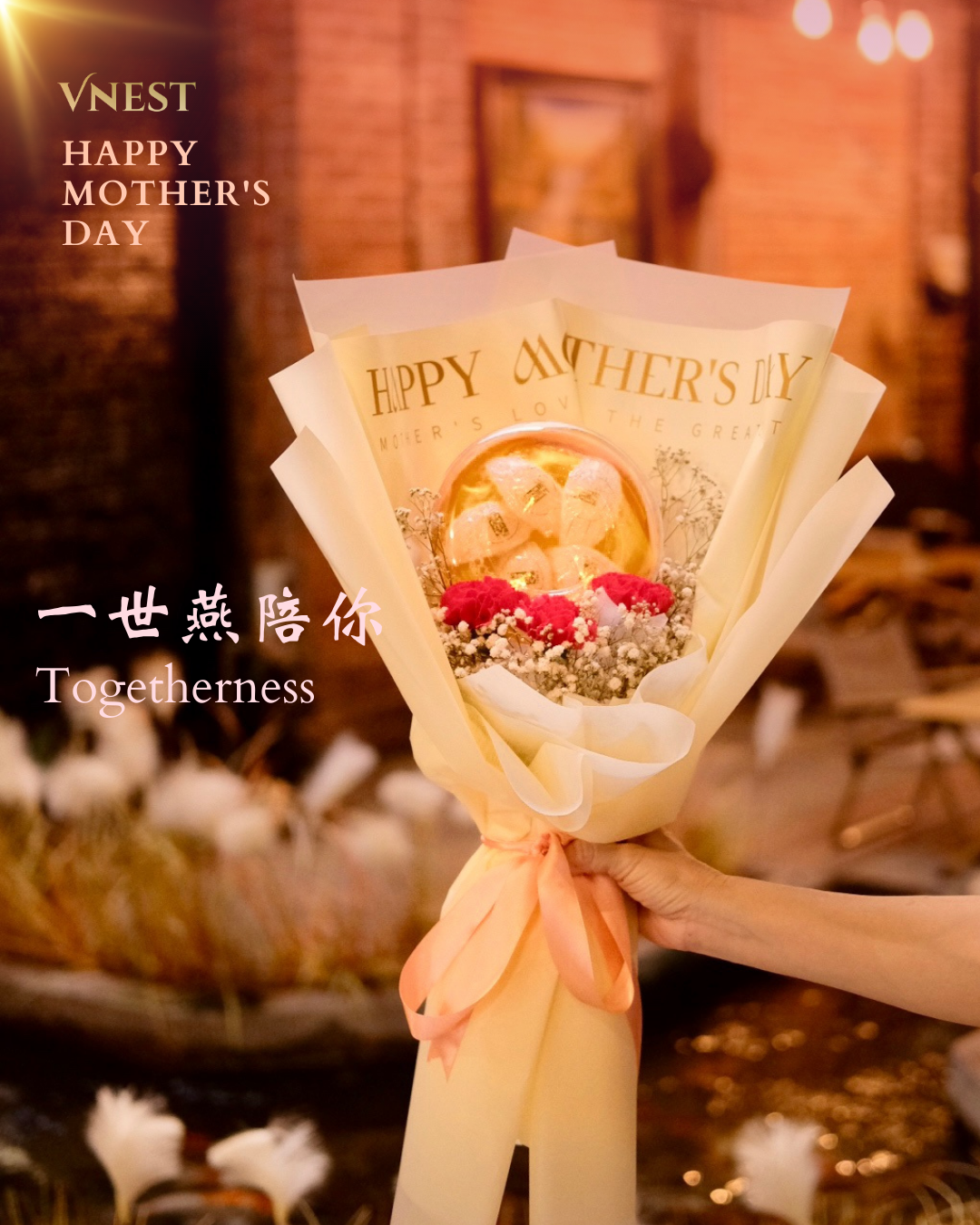 vnest bird nest bouquet - mother day (3)